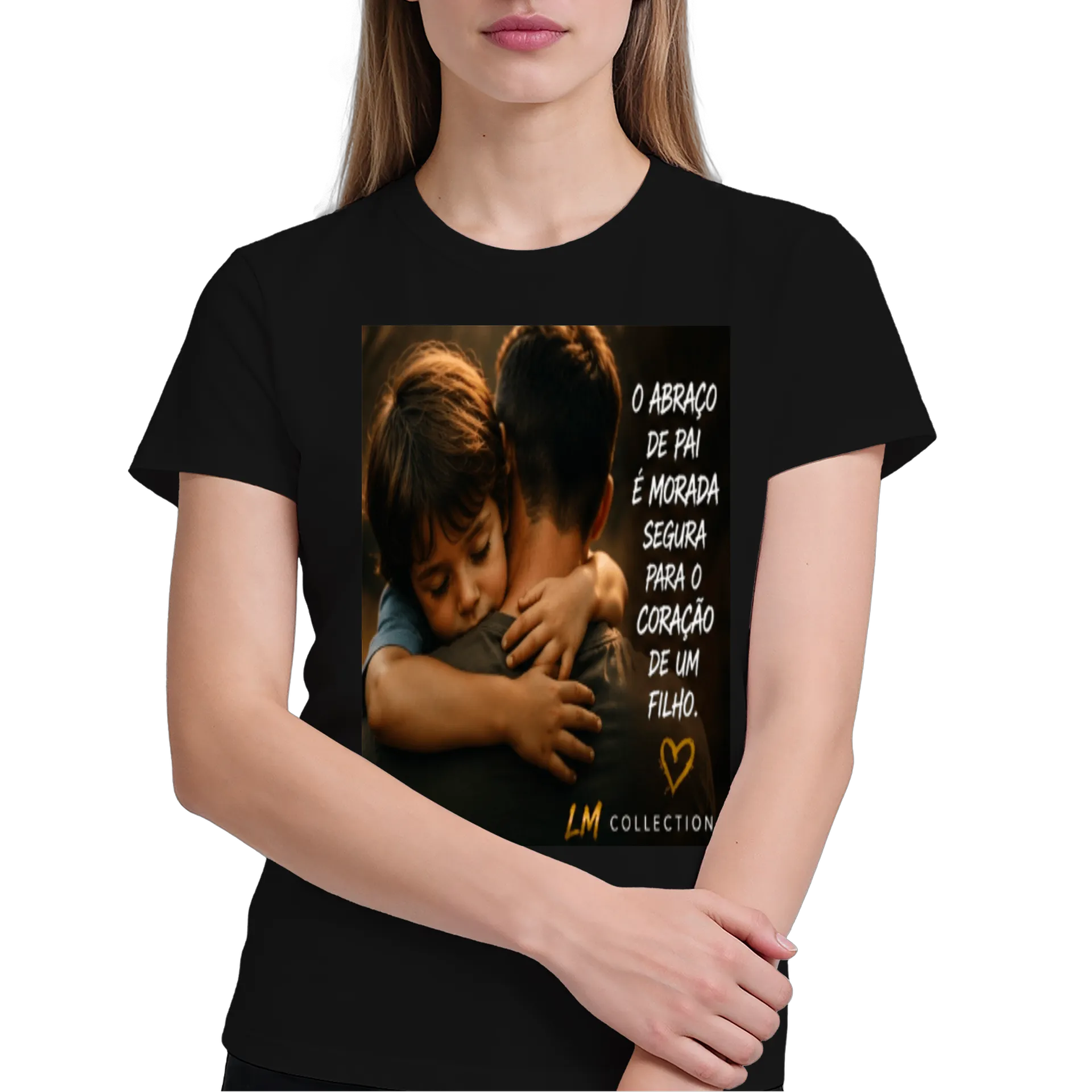 Camiseta Estampa Abraço de Pai 100% Algodão - Imagem 4