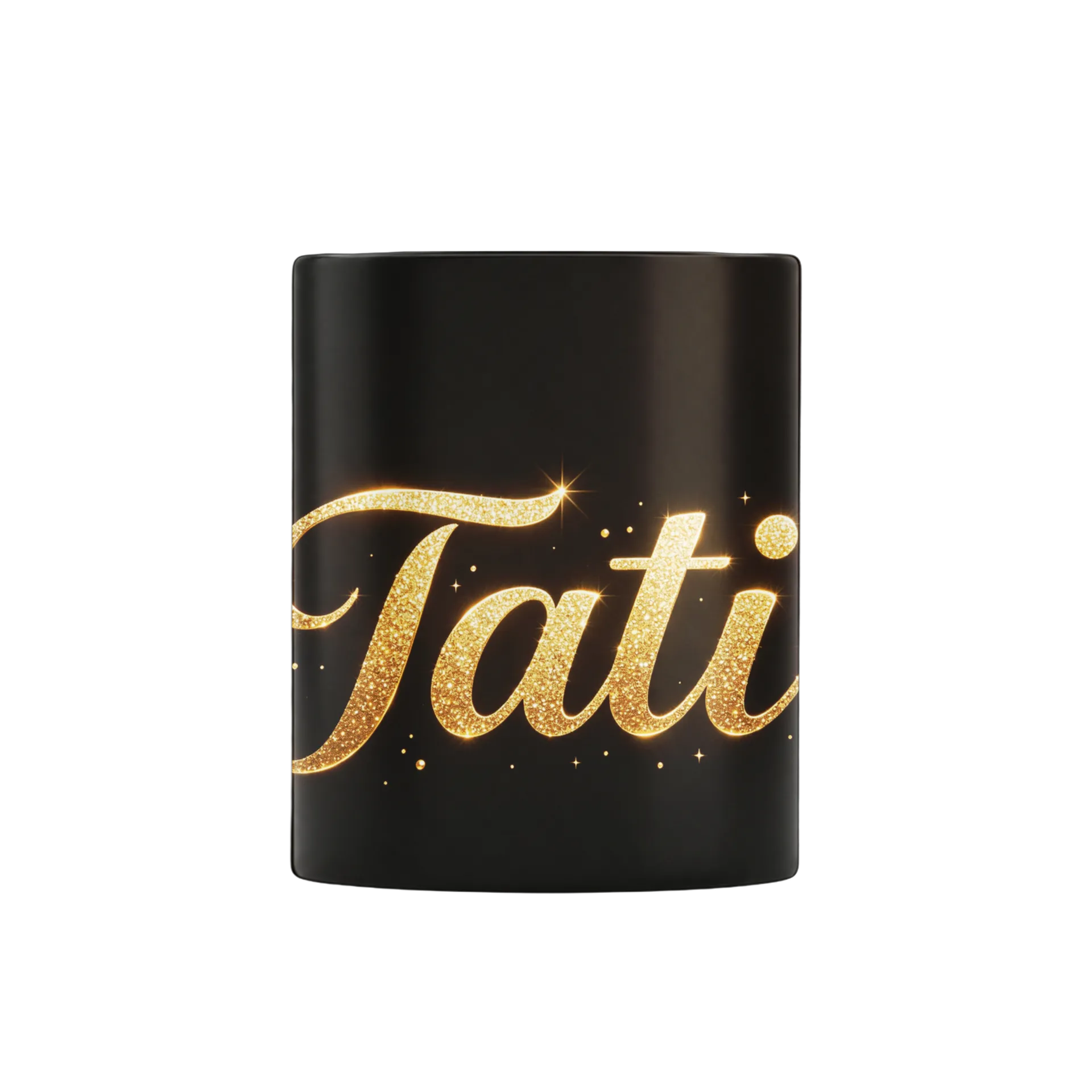 Caneca Porcelana Gliter Gold 325ml - Imagem 1