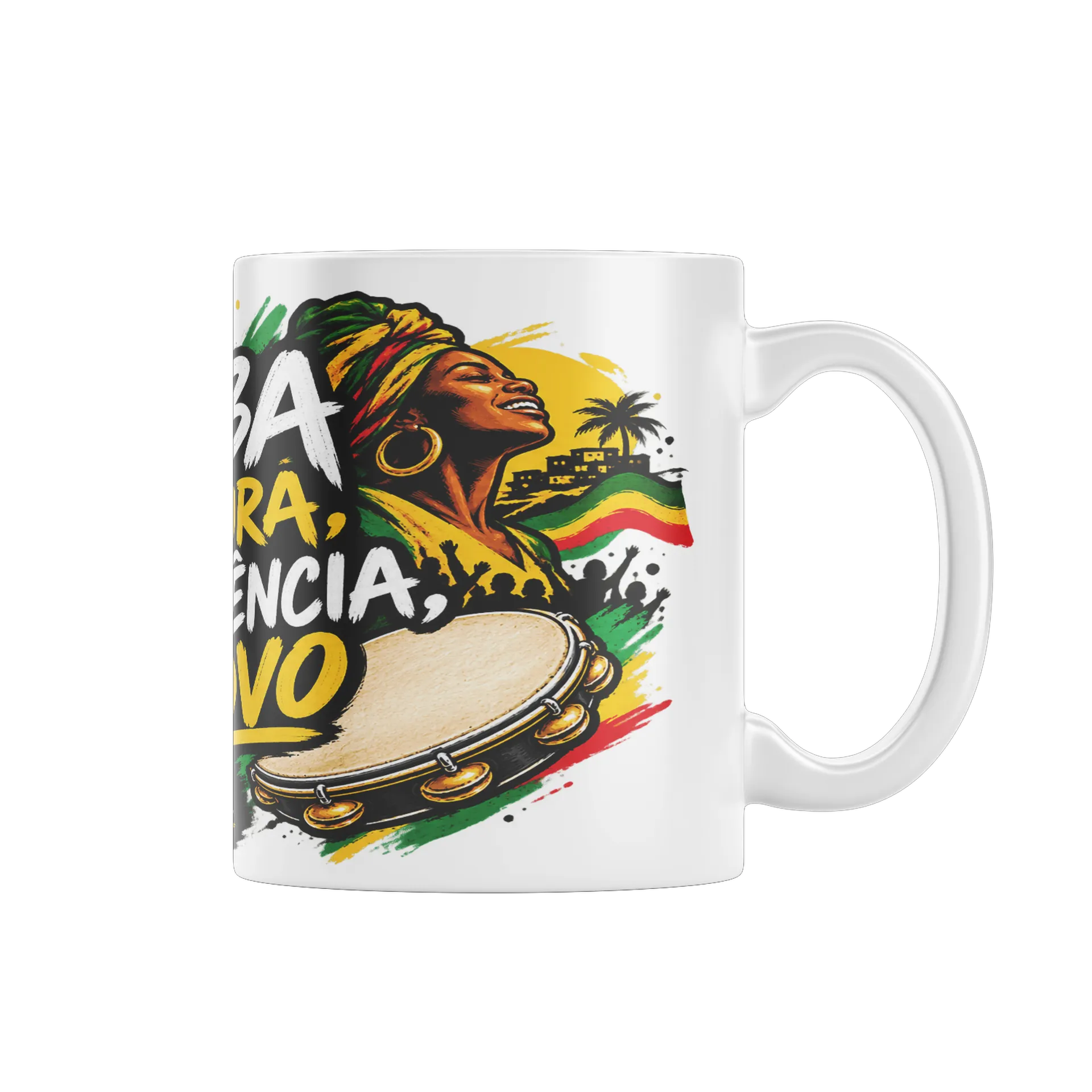 Caneca Porcelana Samba É Cultura É Resistência 325ml de MARCUSVINICIUSVARGAS — imagem 1 de 4