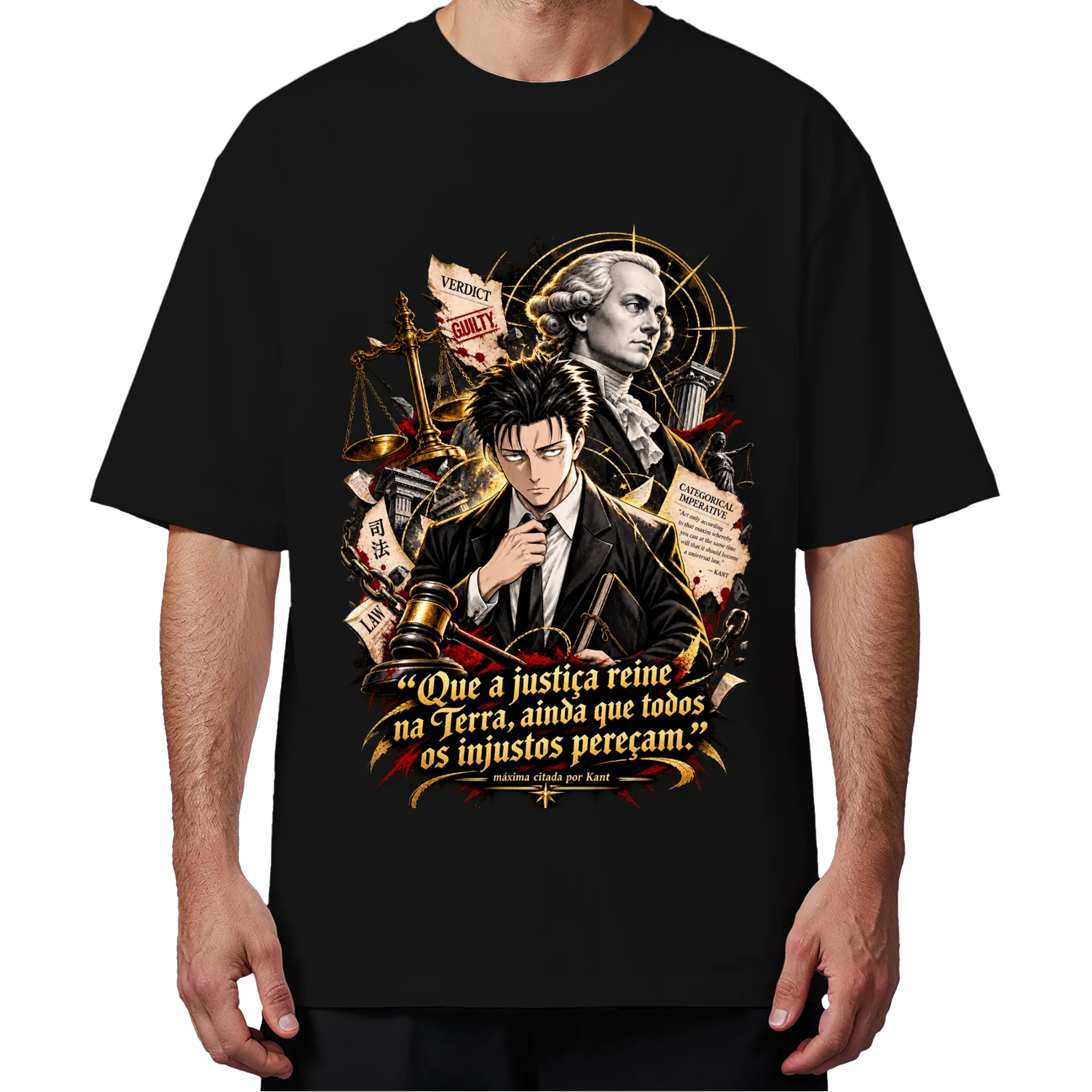 Camiseta Oversized Higuruma e Kant  de Lpandoca — imagem 4 de 6