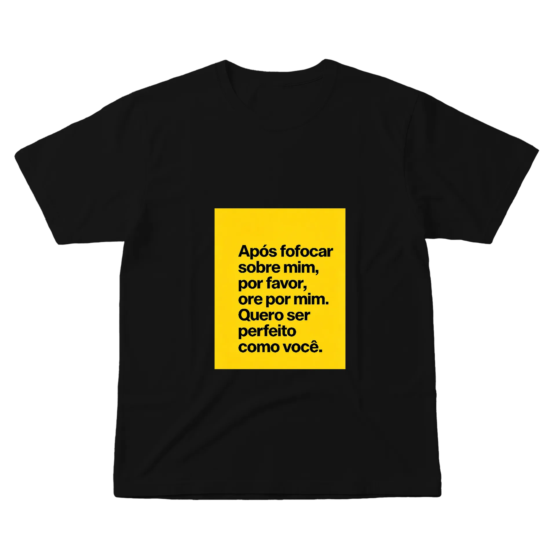 Camiseta Motivacional Letras Amarelas 100% Algodão - Imagem 1