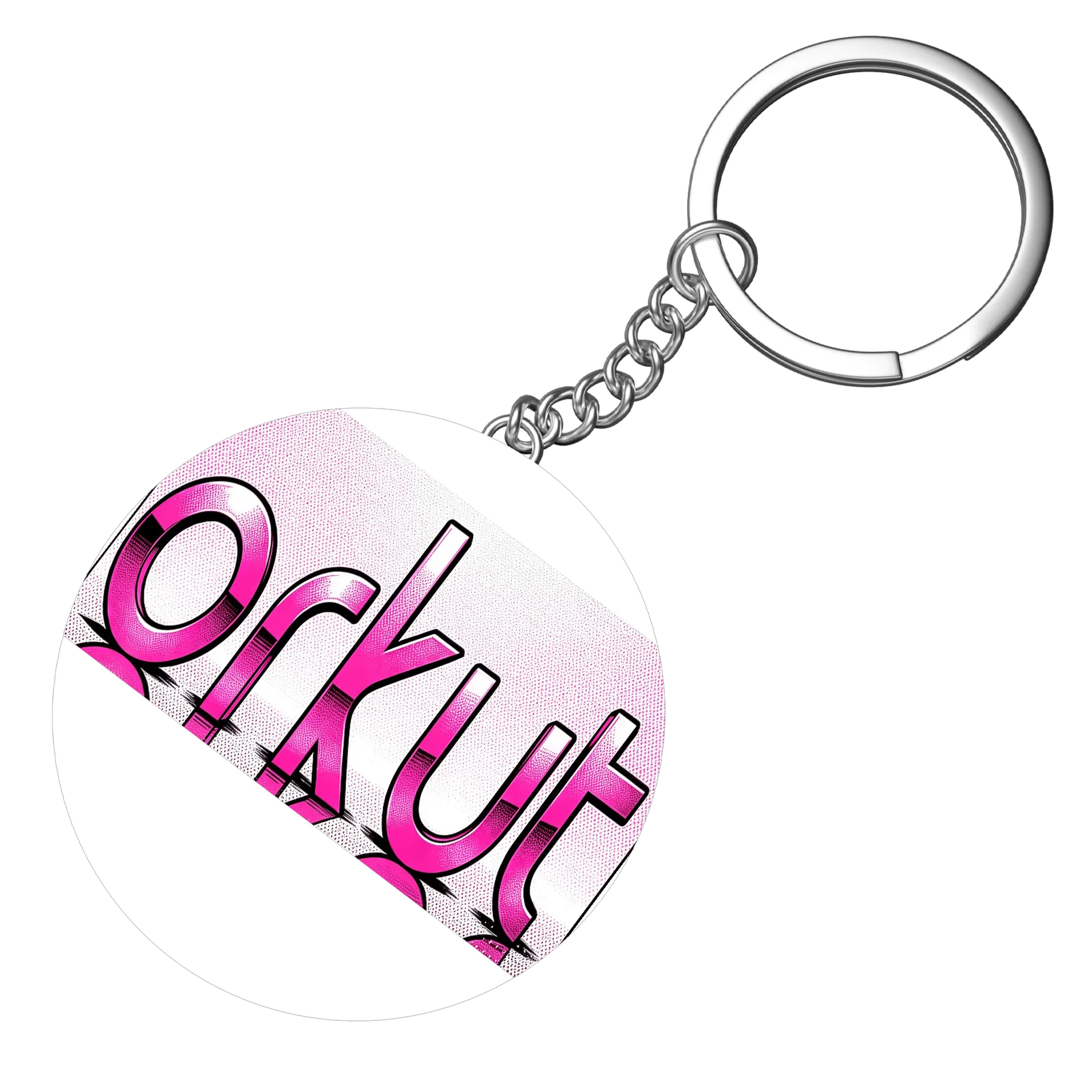 Chaveiro MDF Estampa Rockbit Pink - Imagem 4