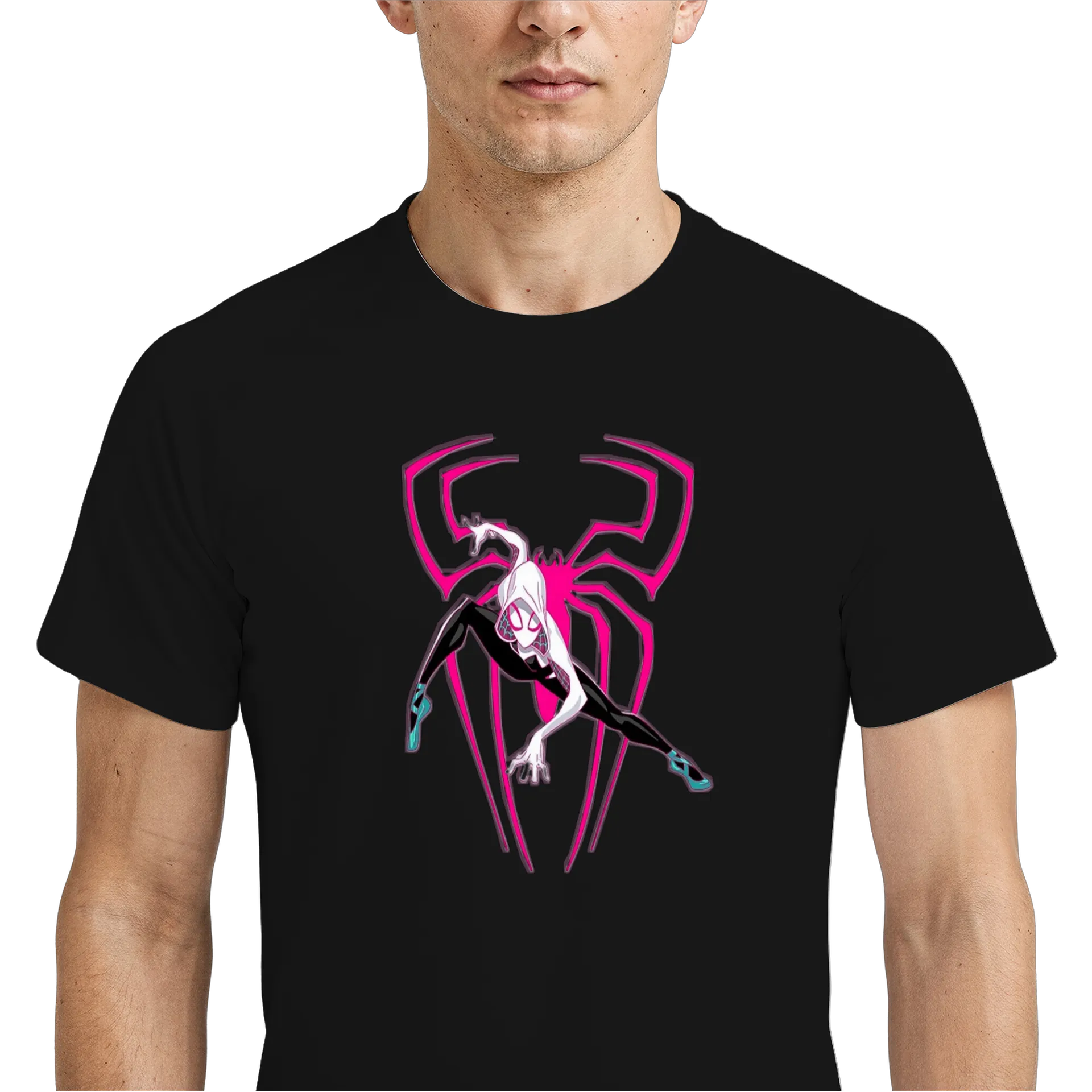 Camiseta Dry Fit Aranha Estilo Cartoon 100% Algodão - Imagem 4