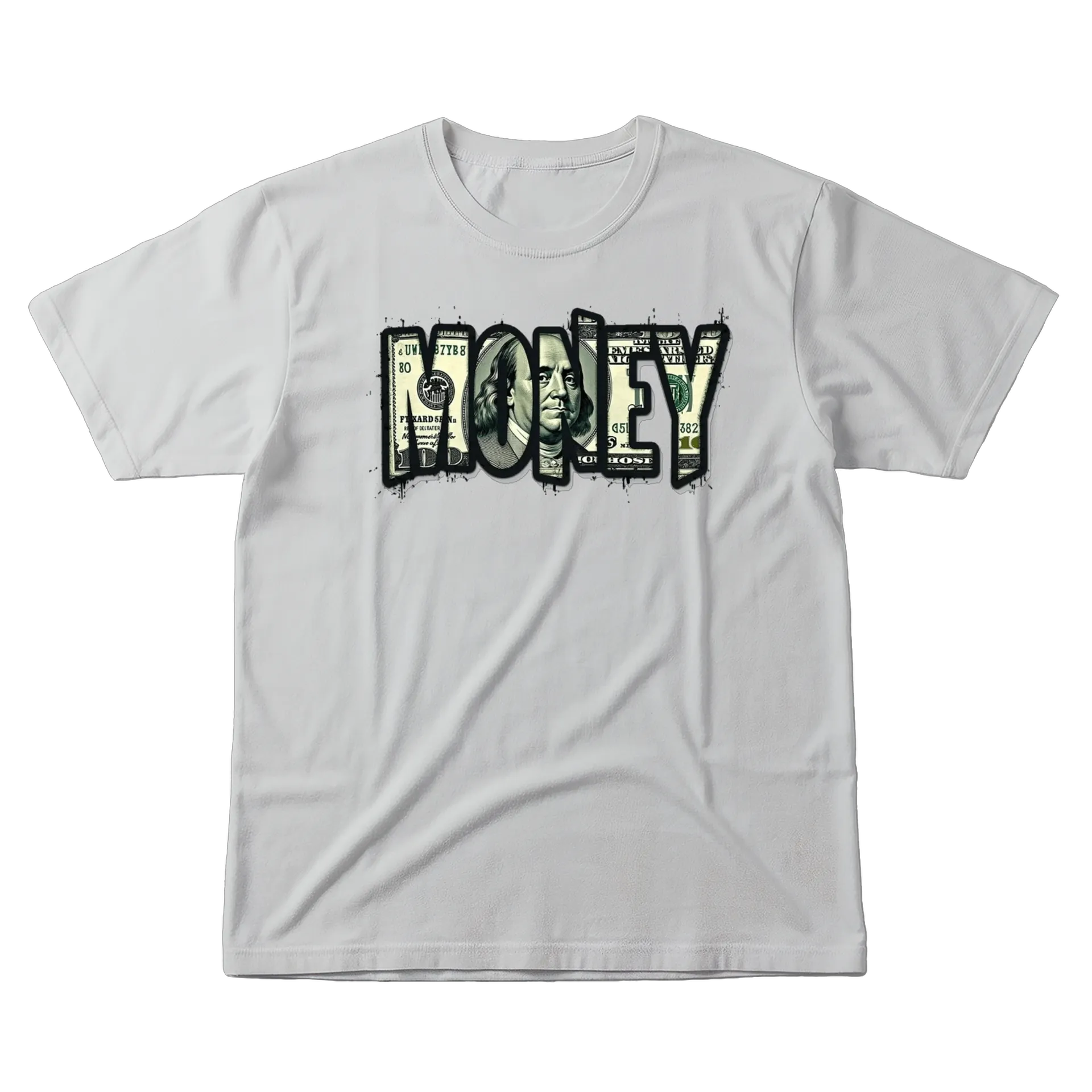 Camiseta Estampa Dollar Dramatizada 100% Algodão - Imagem 1