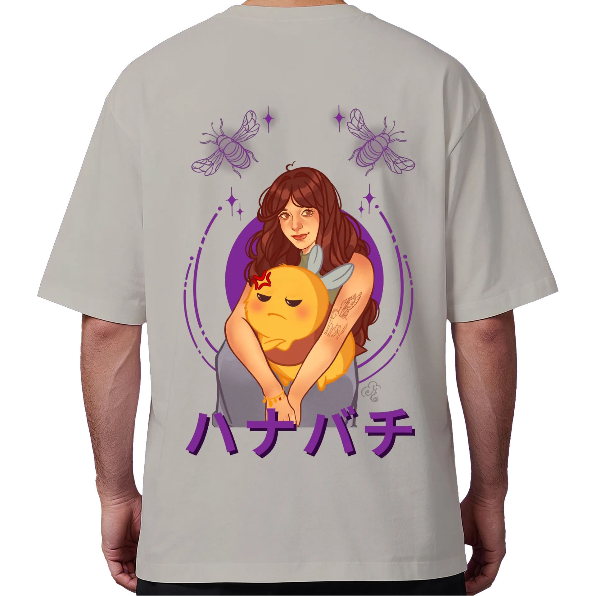 Camiseta "Hanabachi" Oversized - Versão Roxa - Imagem 4