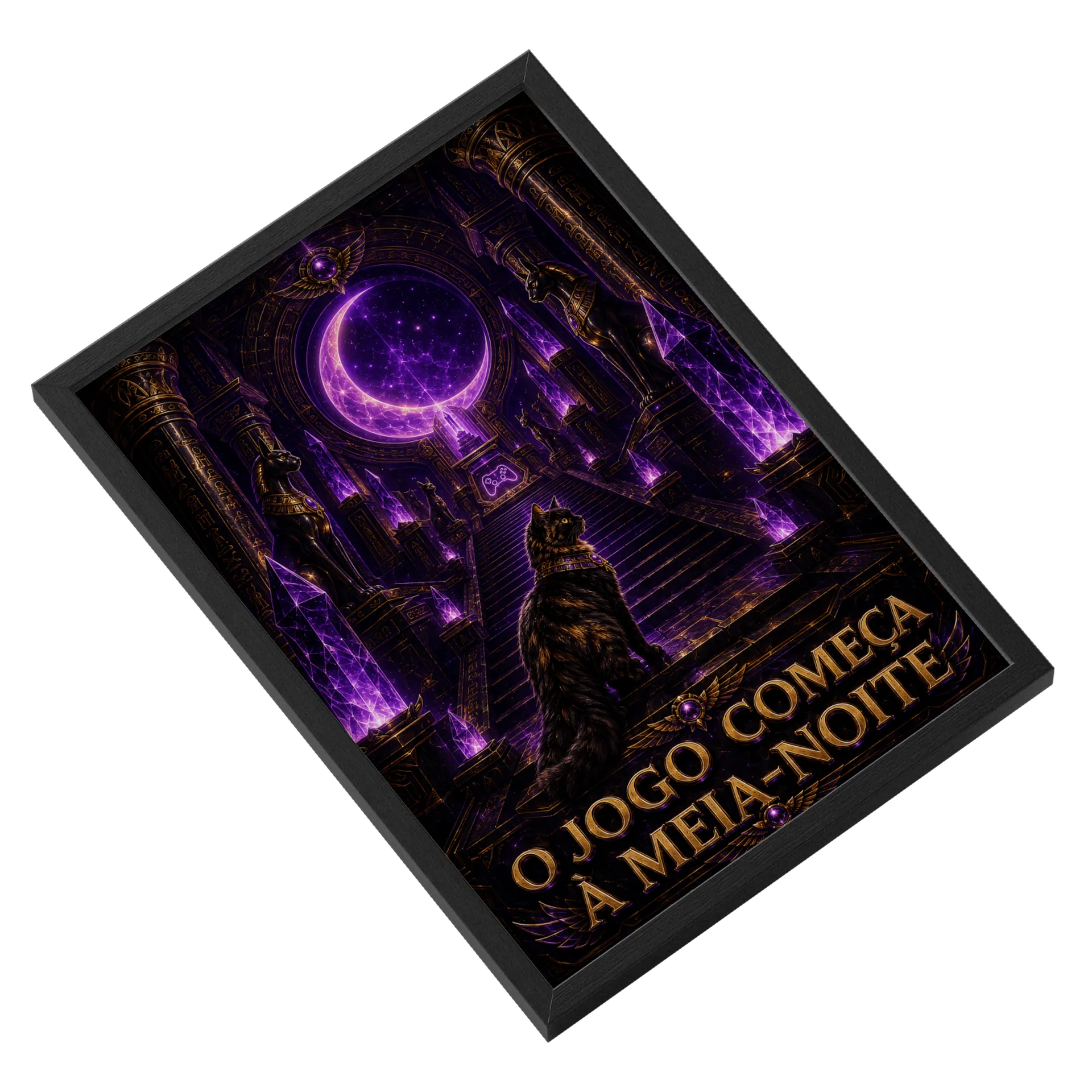 Quadro A3 Gamer O Jogo Começa à Meia-Noite com Moldura de HeyBastet — imagem 2 de 3