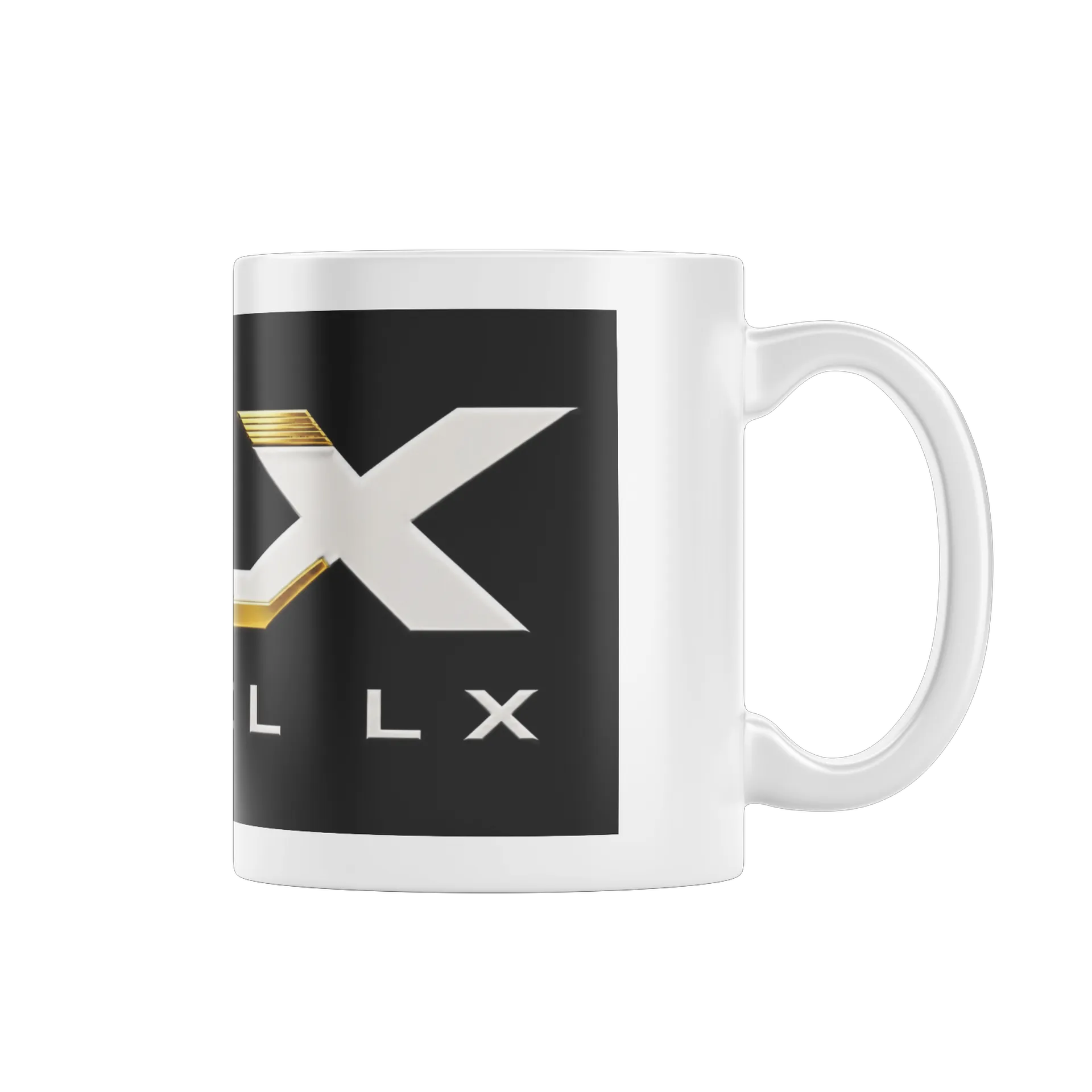 Caneca Porcelana Logotipo GLX Branco 325ml - Imagem 1