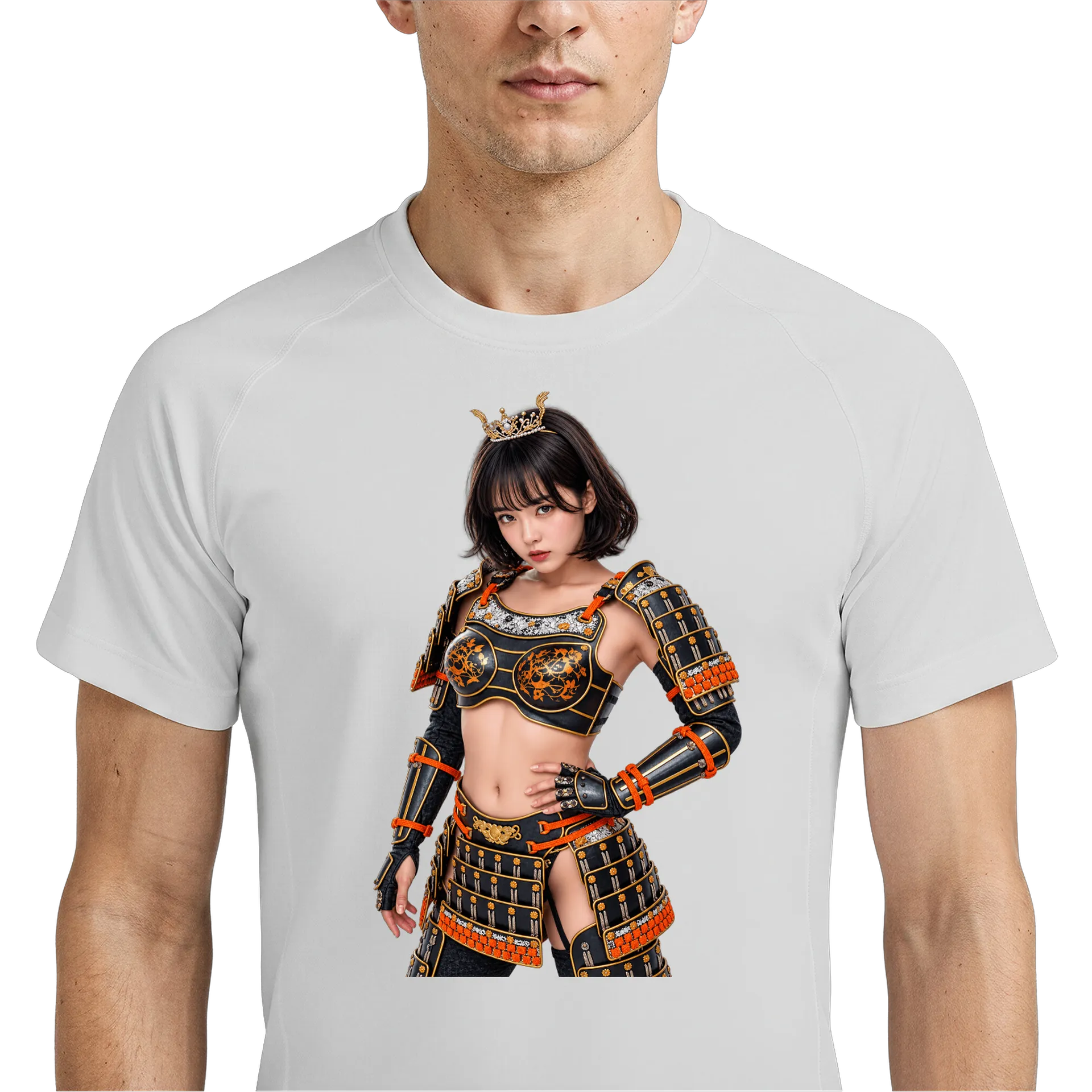 Camiseta Dry Fit Guerreira de Armadura Samurai Realista - Imagem 4