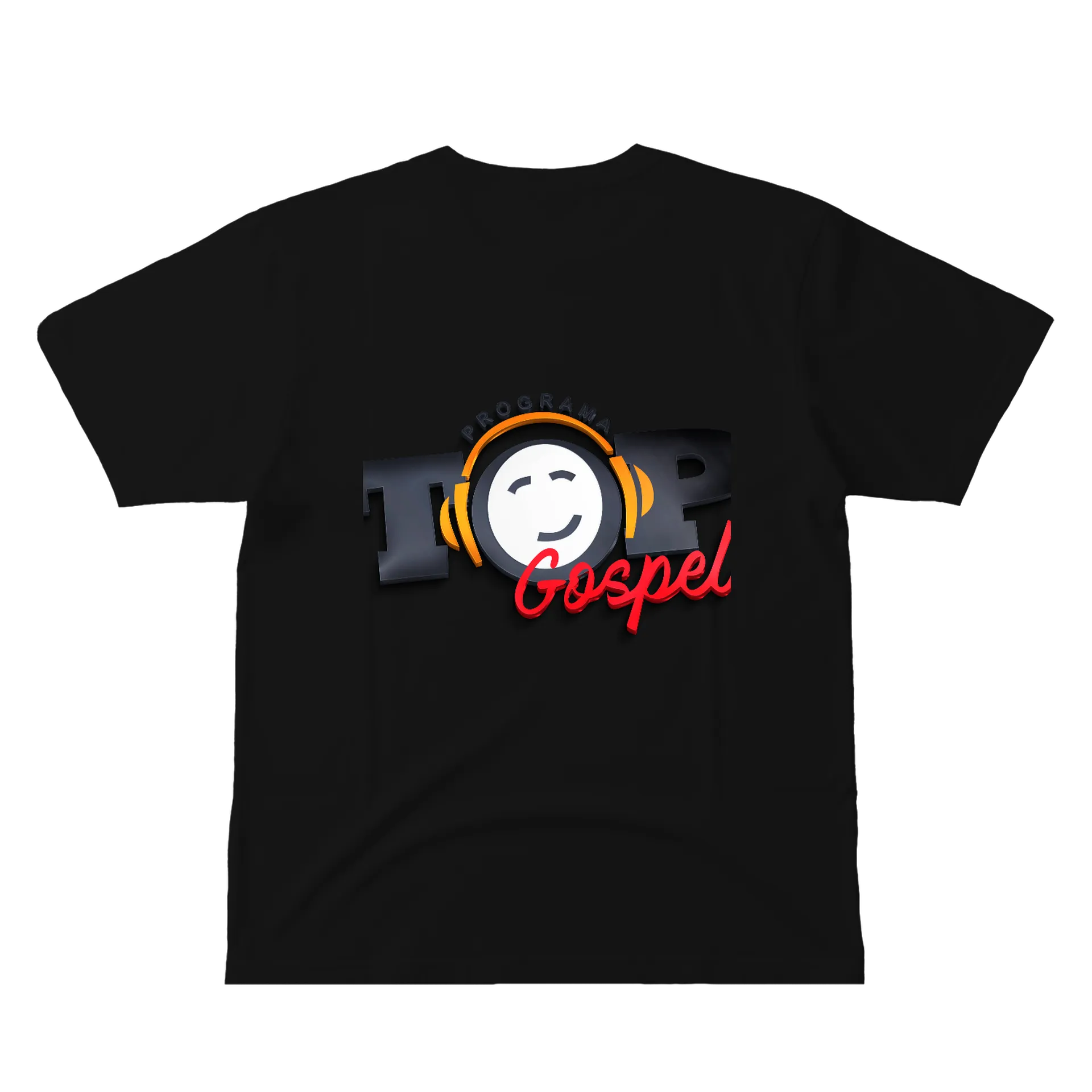 Camiseta do programa top gospel 100% Algodão Preto - Imagem 3