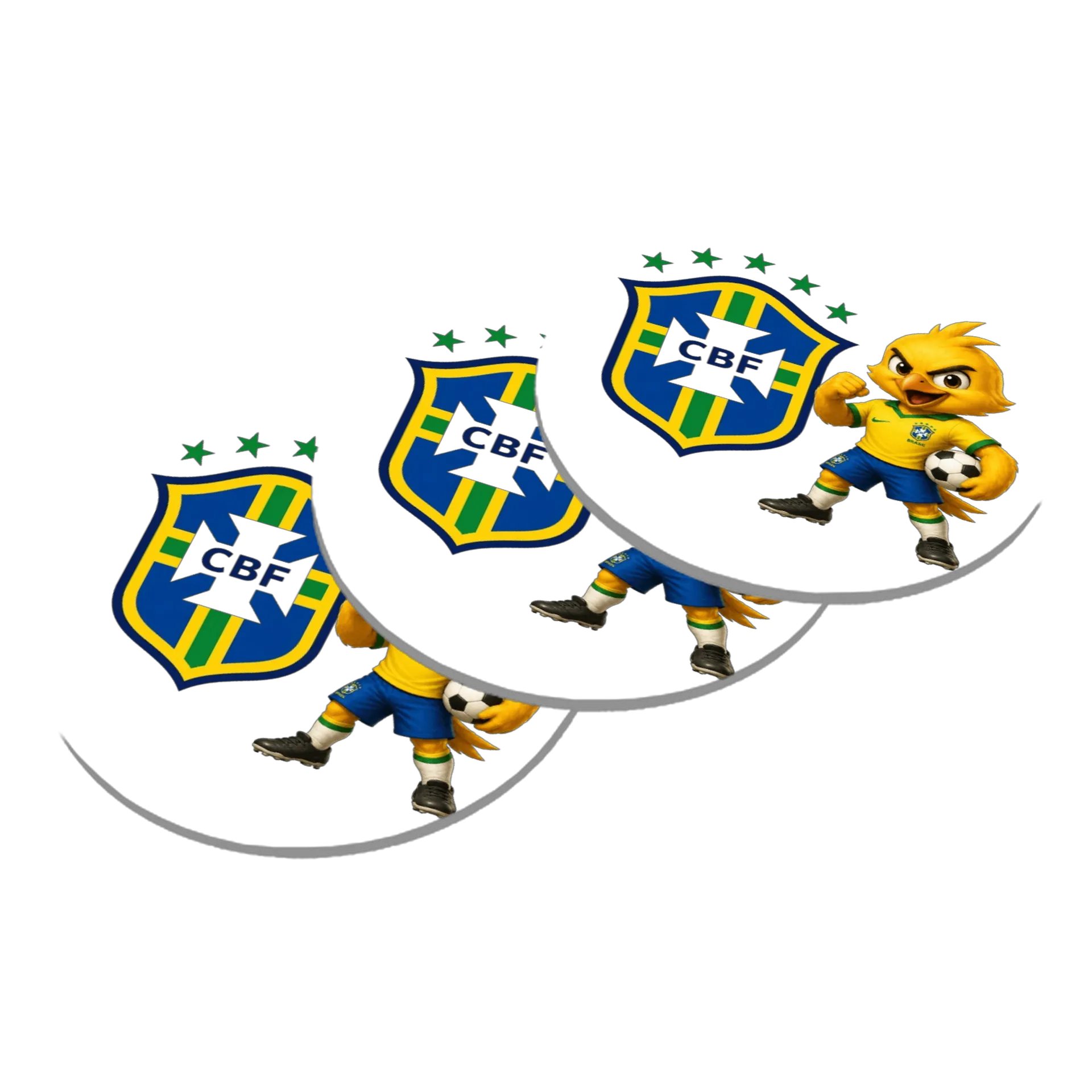 Porta-copo MDF Pássaro Mascote Seleção Brasileira - Imagem 3