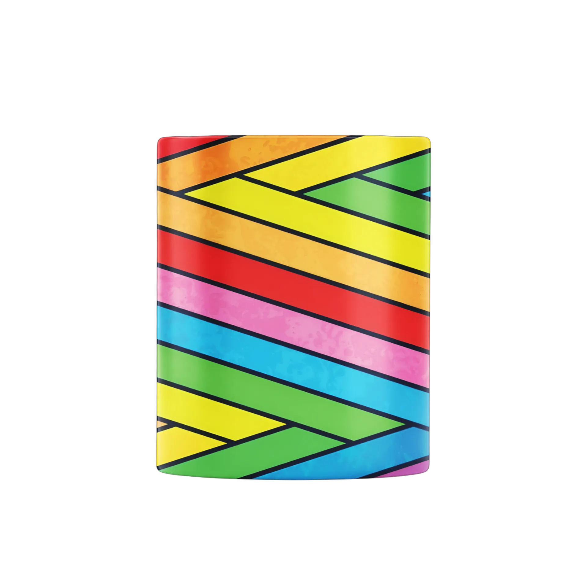 Caneca Porcelana Estampa Colorful Argyle 325ml - Imagem 2