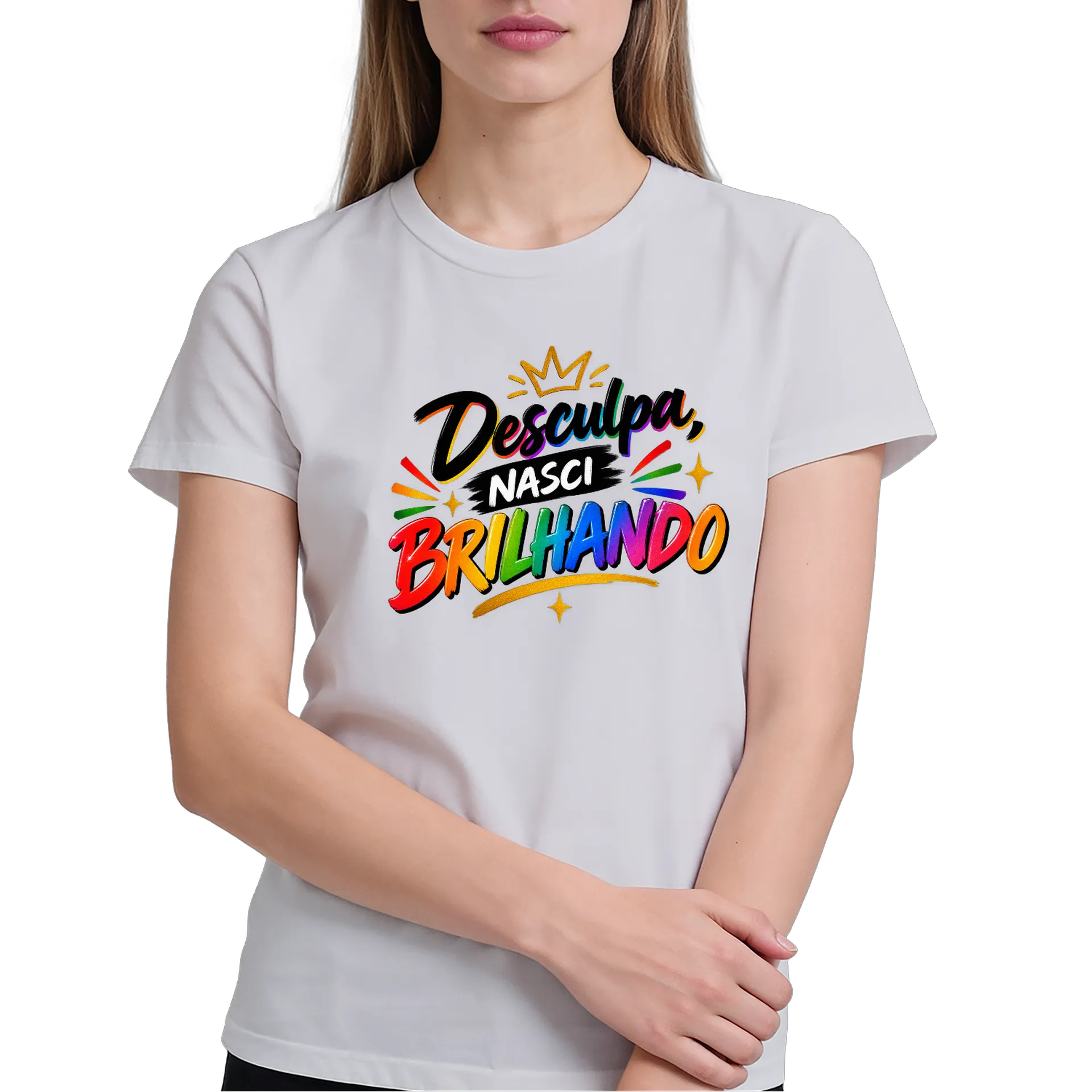Camisa Desculpa, Nasci Brilhando de Mundo GTV — imagem 3 de 6