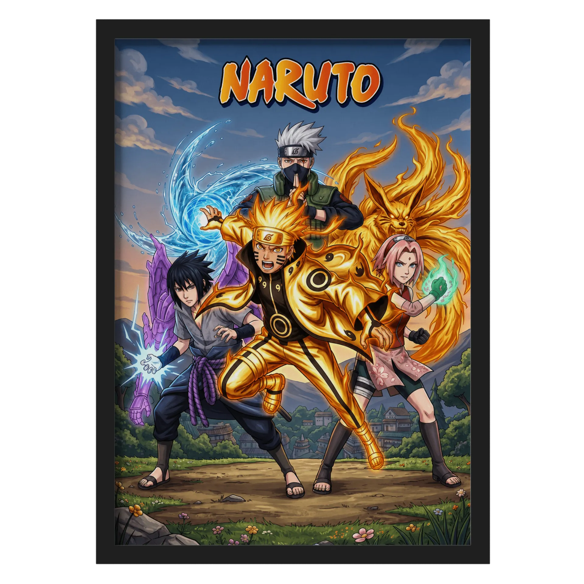 Quadro A3 personalizado NARUTO - Imagem 1
