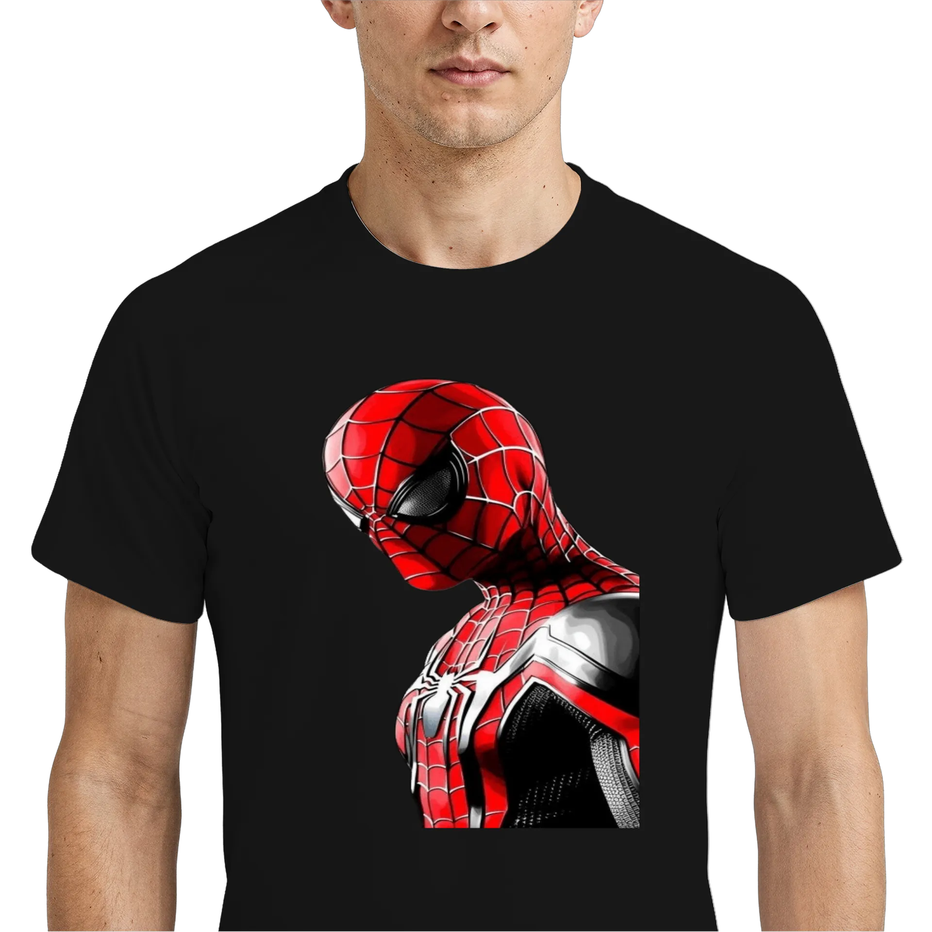 Camiseta Dry Fit Homem-Aranha Estampa Colorida 100% Algodão - Imagem 4