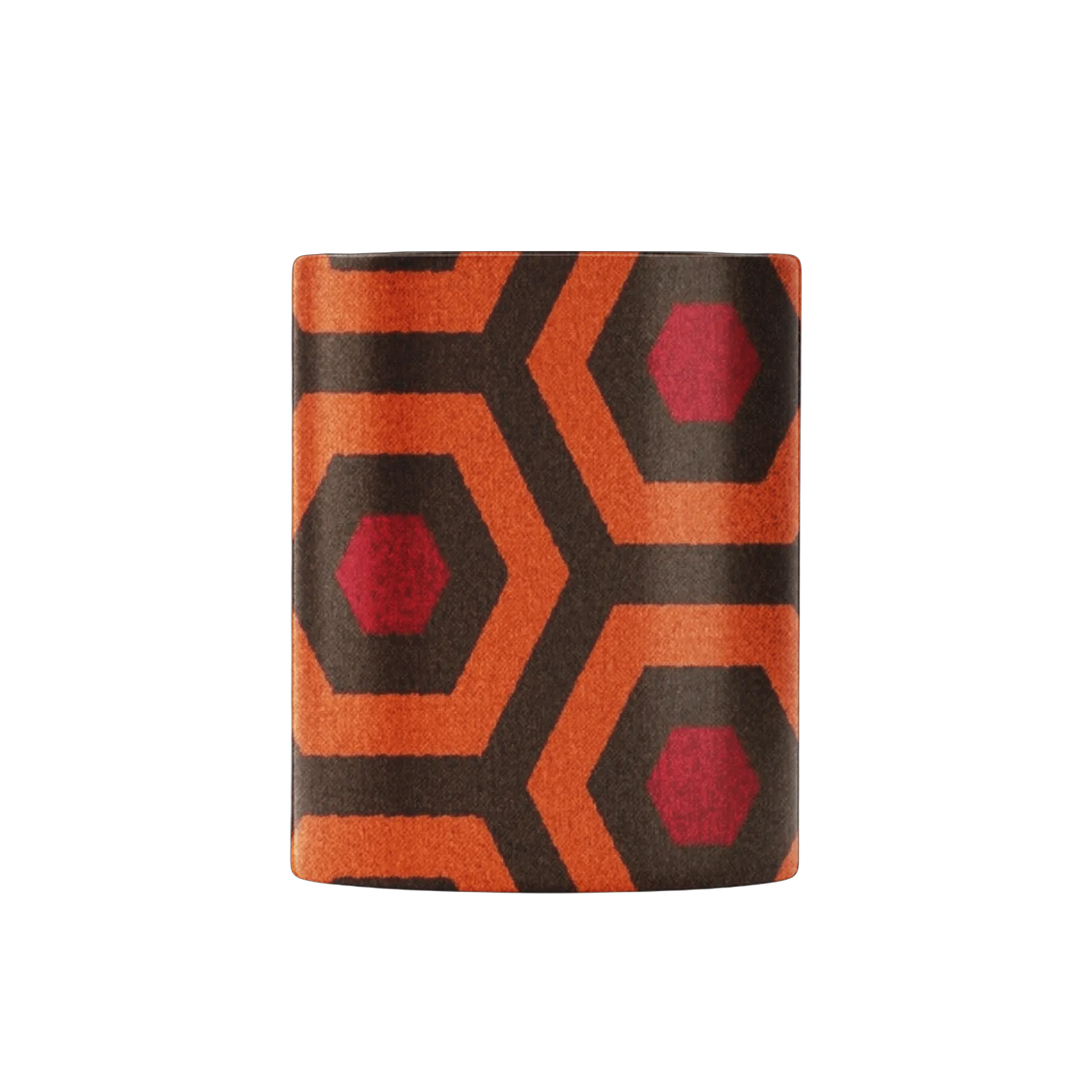 Caneca Porcelana Geométrica Laranja Marrom 325ml - Imagem 2