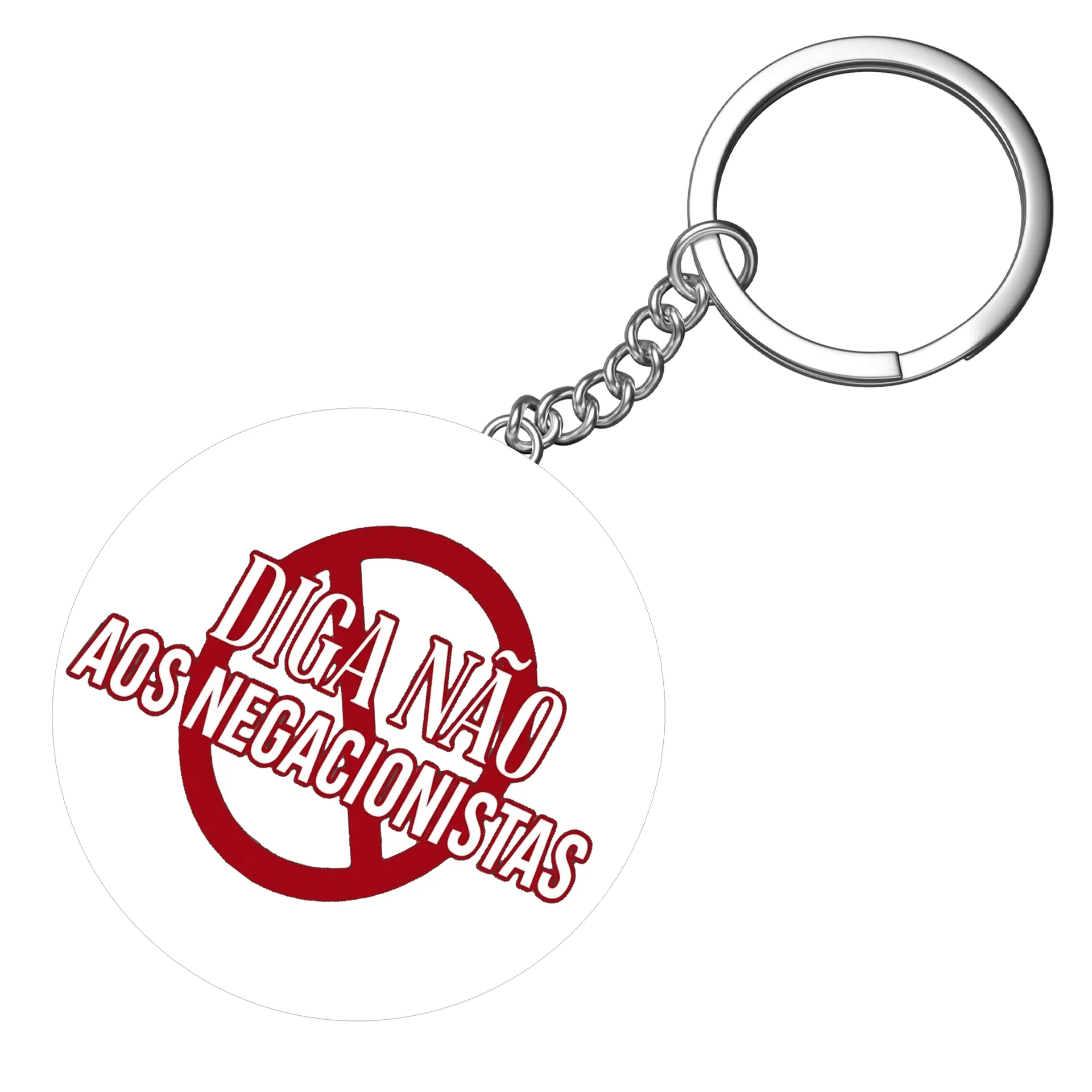 Chaveiro personalizado - não aos negacionistas - Imagem 4