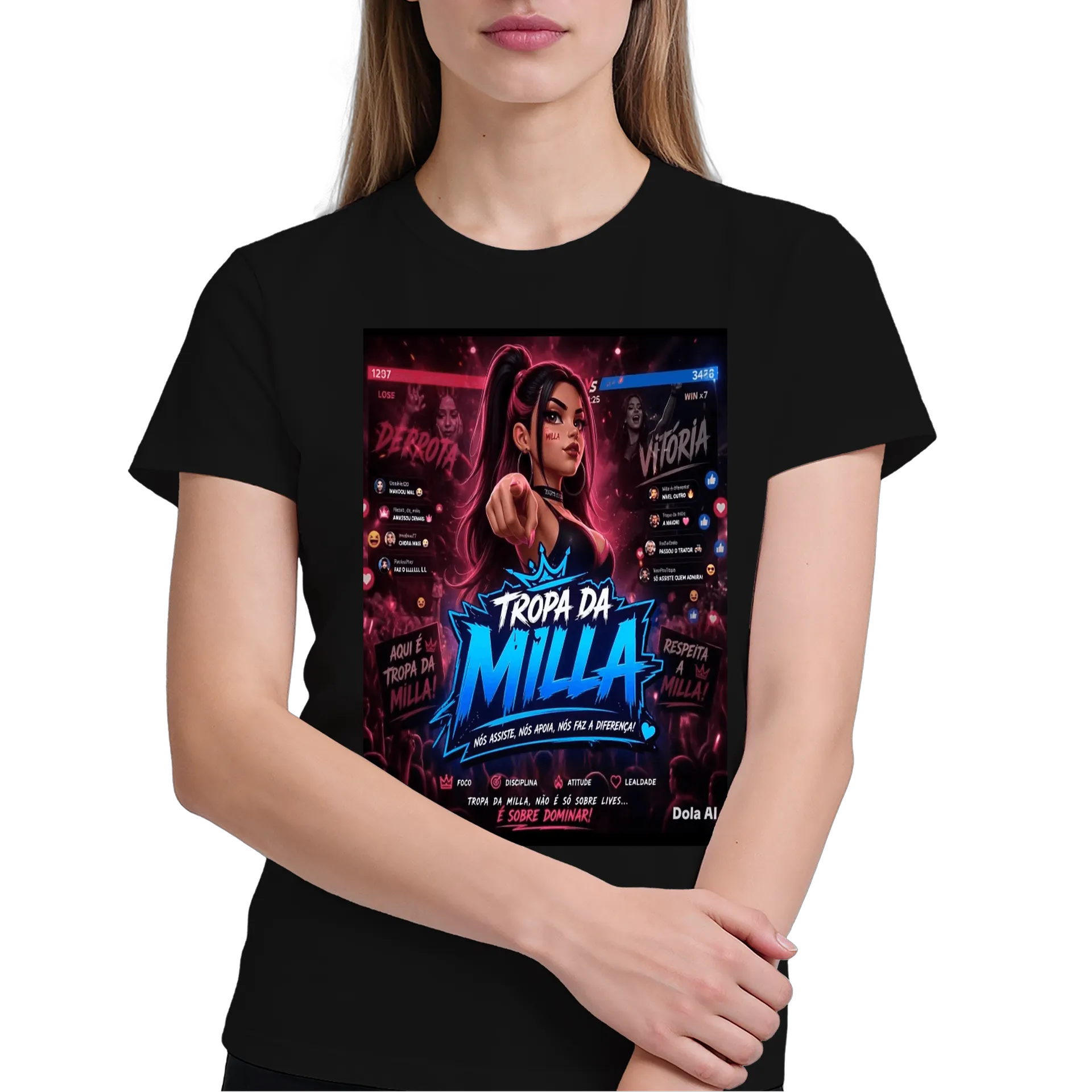Camiseta Tropa da Milla Estampa Personalizada 100% Algodão - Imagem 4