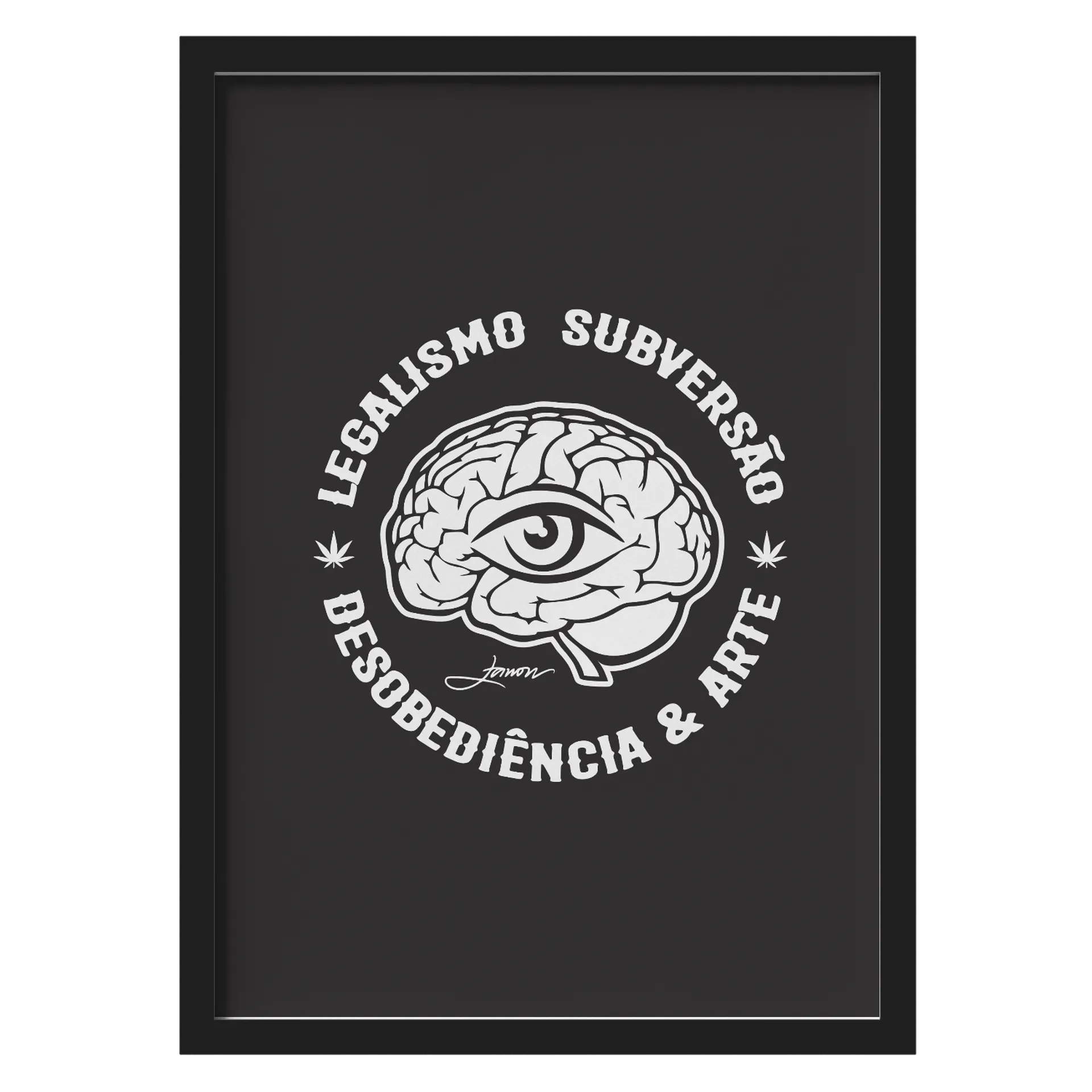 Quadro Legalismo Subversão Arte MDF e Vidro A3 - Imagem 1