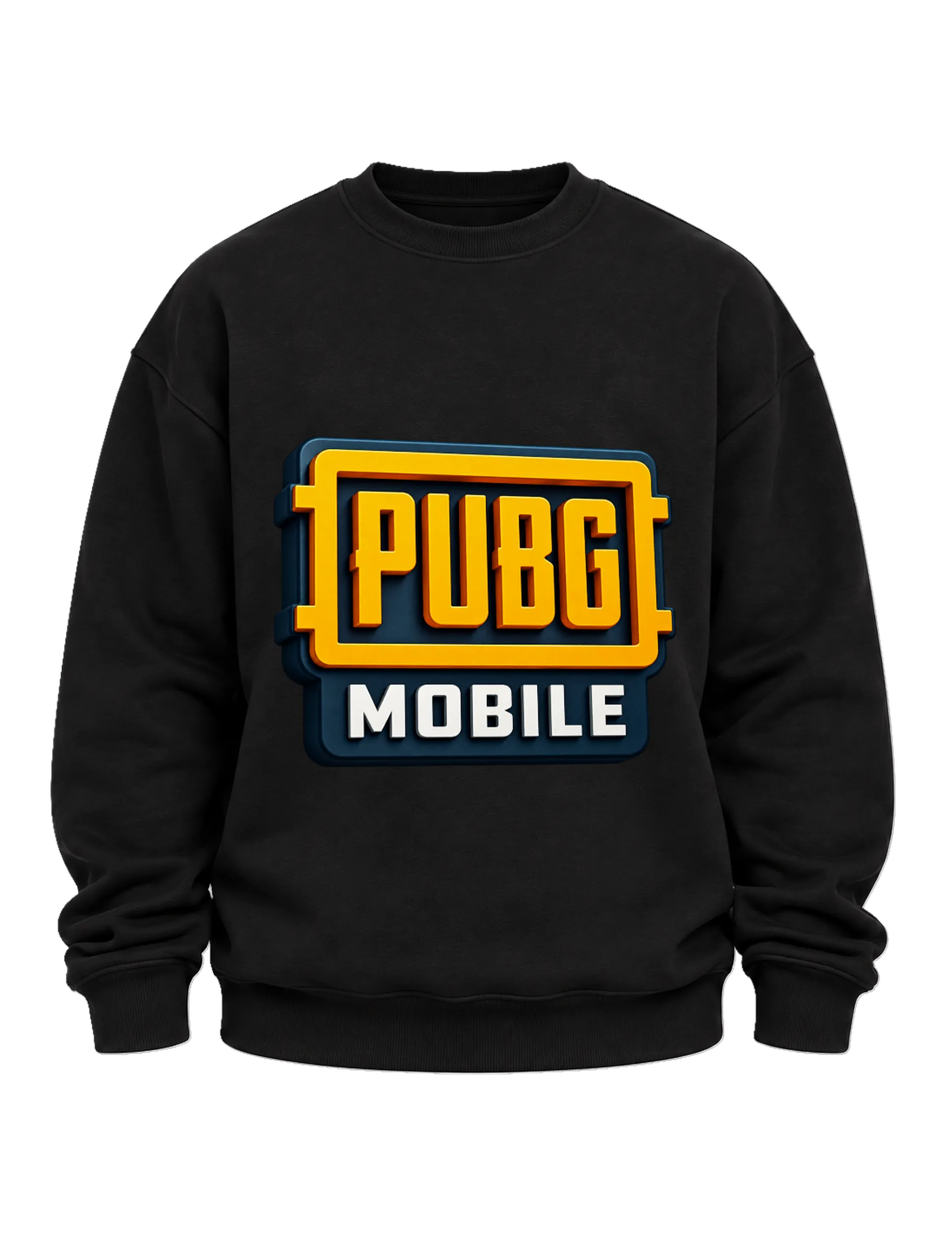 Suéter Moletom PUBG Mobile Logo Tipográfico Preto - Imagem 5