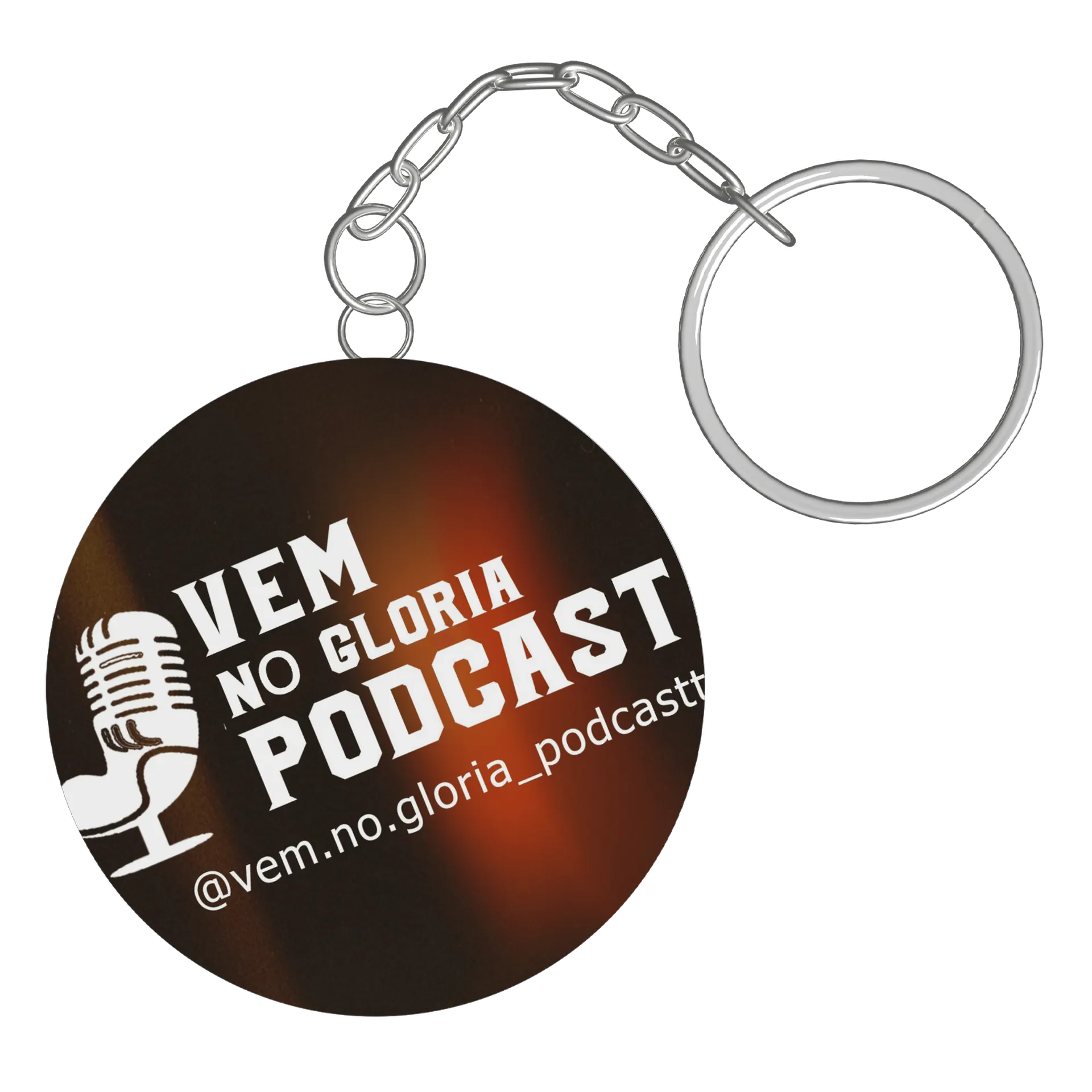 Chaveiro personalizado de Vem no Glória podcast  — imagem 2 de 3
