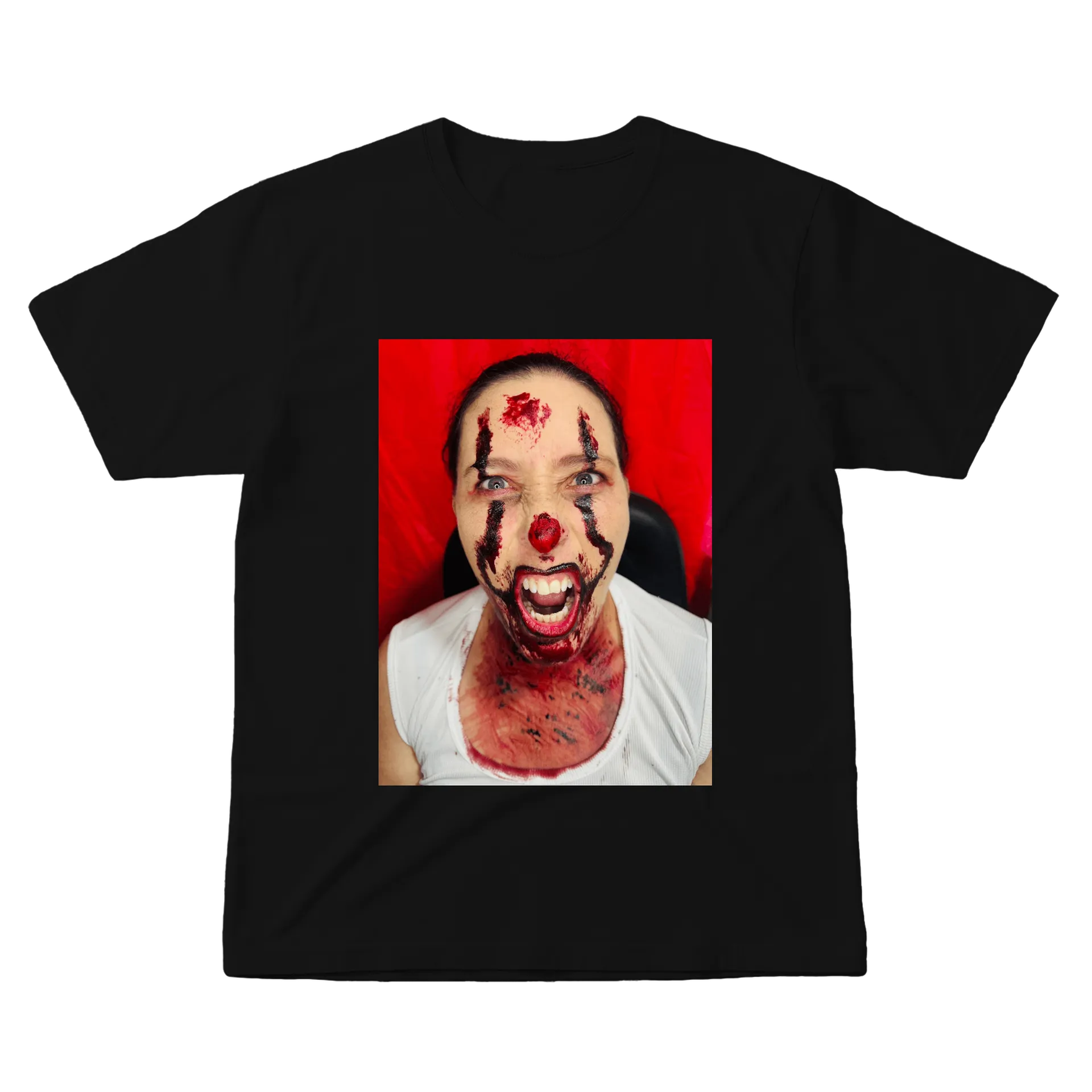 Camiseta Palhaço Assassino Preto 100% Algodão de annelemes