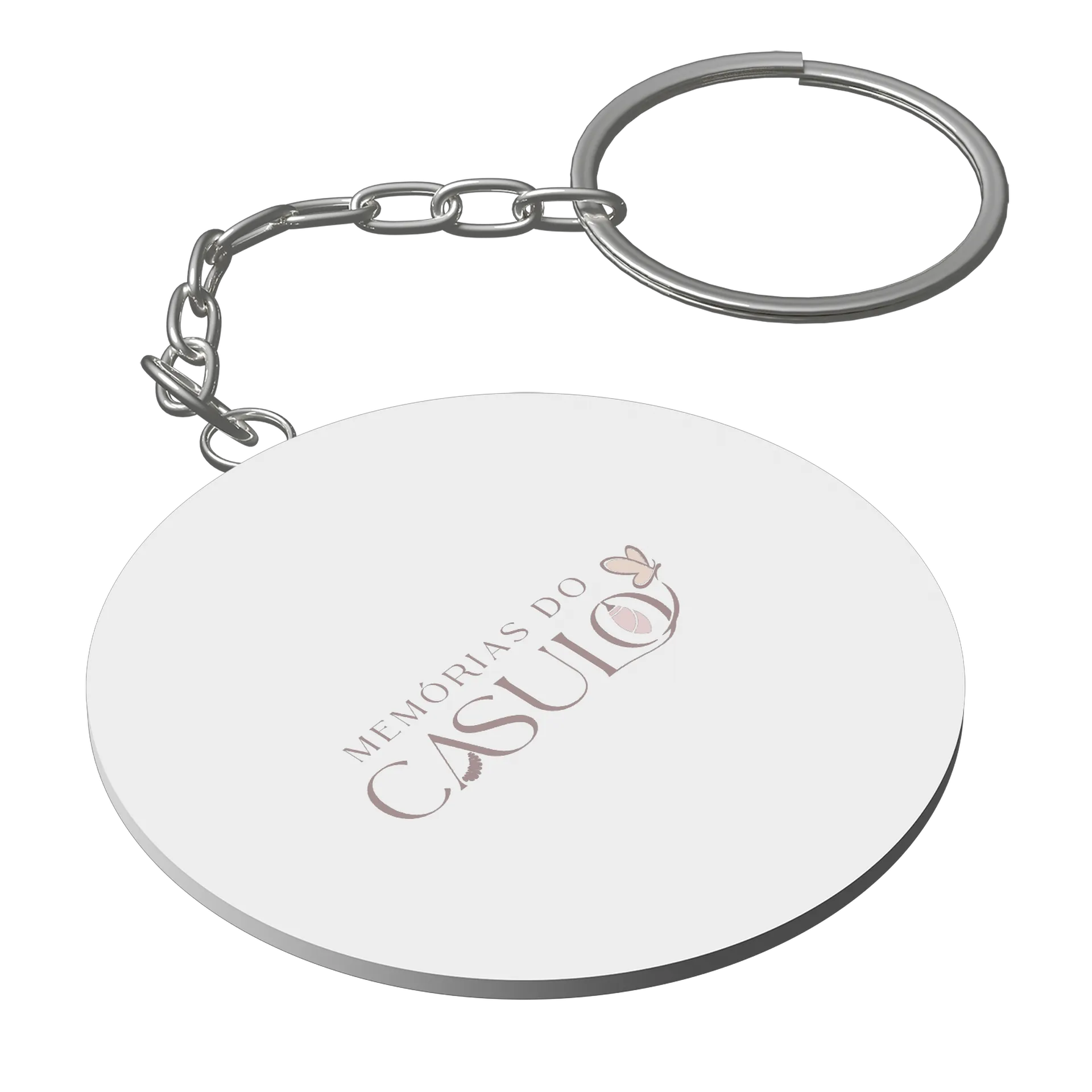 Chaveiro MDF Memórias do Casulo Estampa Logo de Reis — imagem 1 de 3