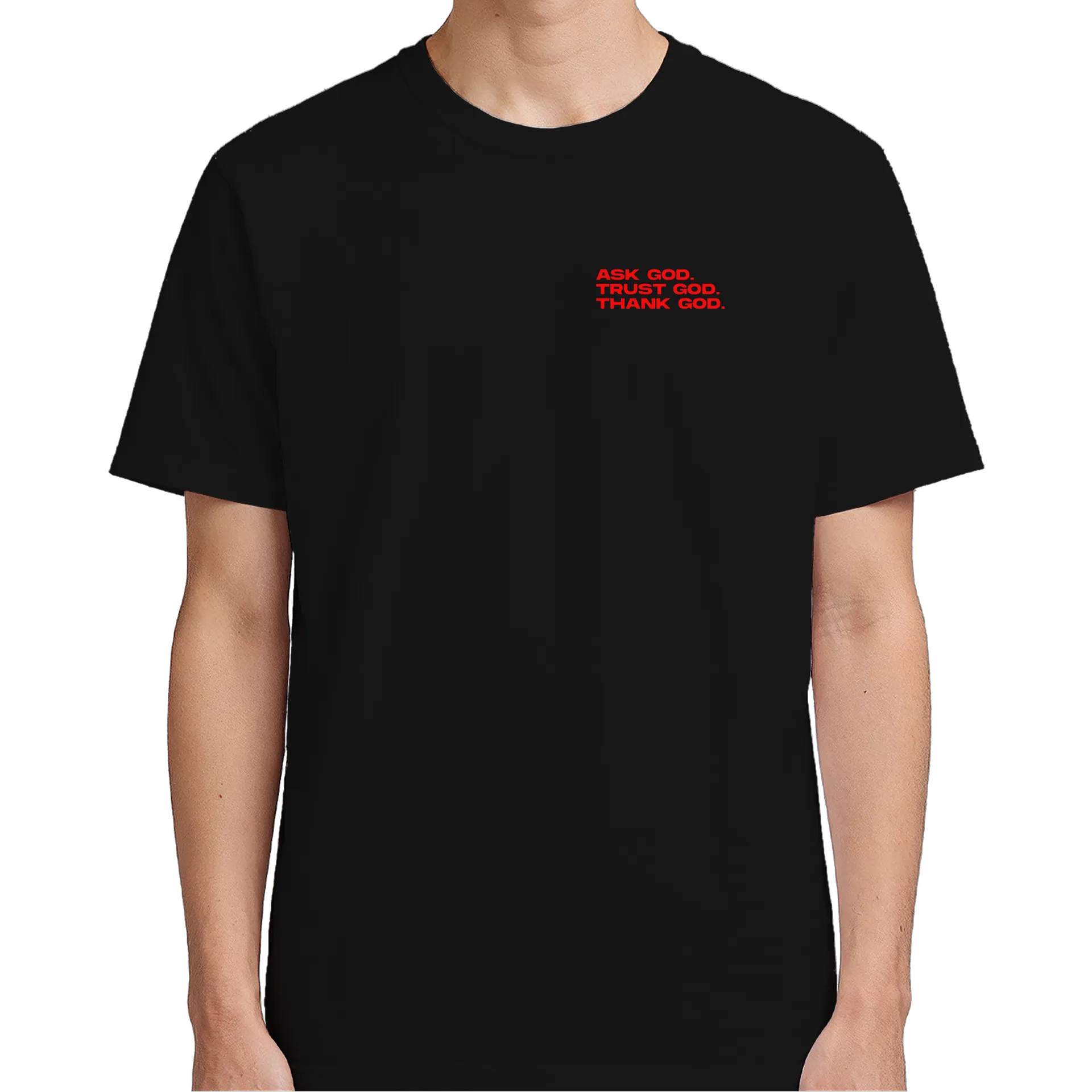 Camiseta Ask God, Trust God 100% Algodão de Teologia Entusiasta — imagem 4 de 6