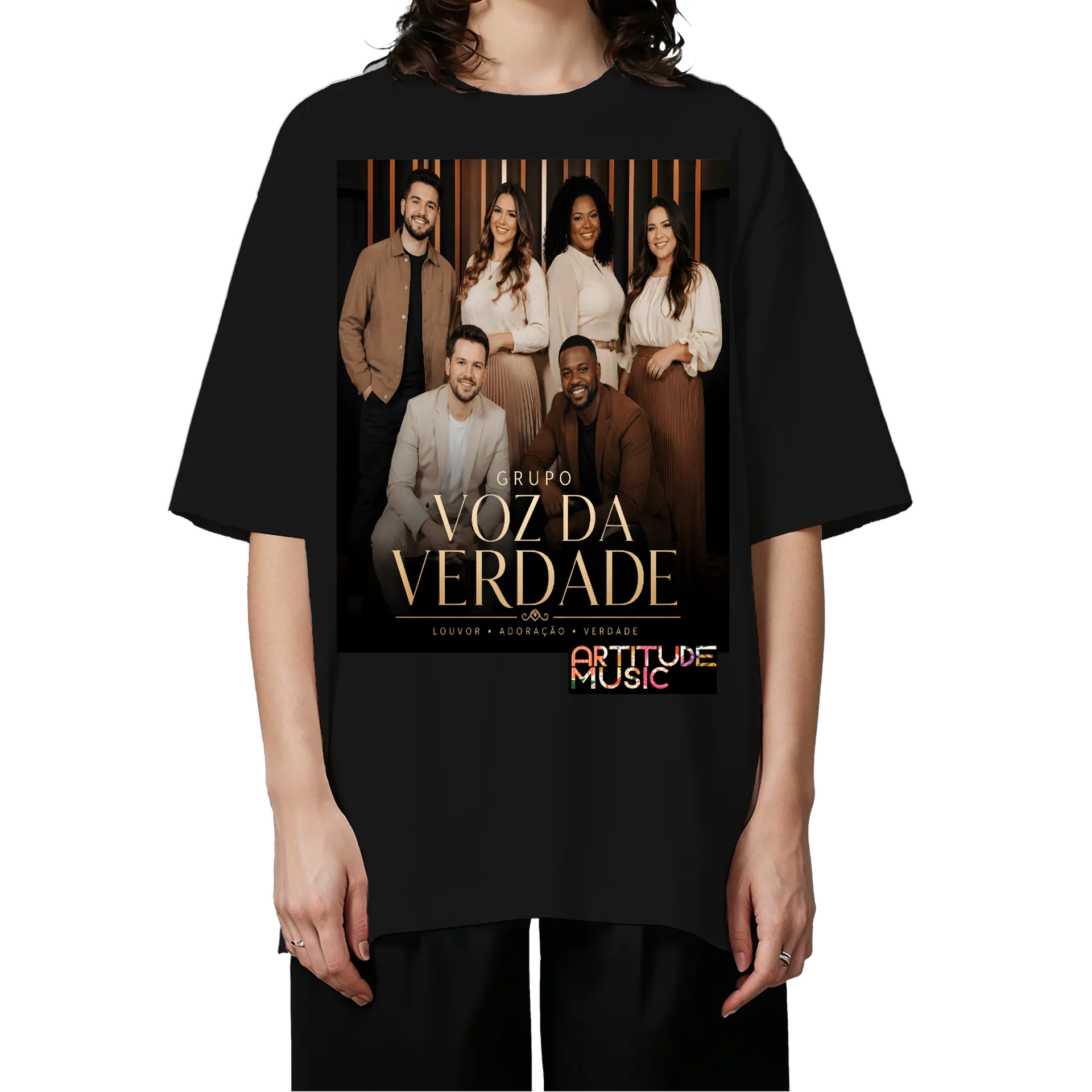 Camiseta Oversized Grupo Voz da Verdade Tipográfica Art - Imagem 3