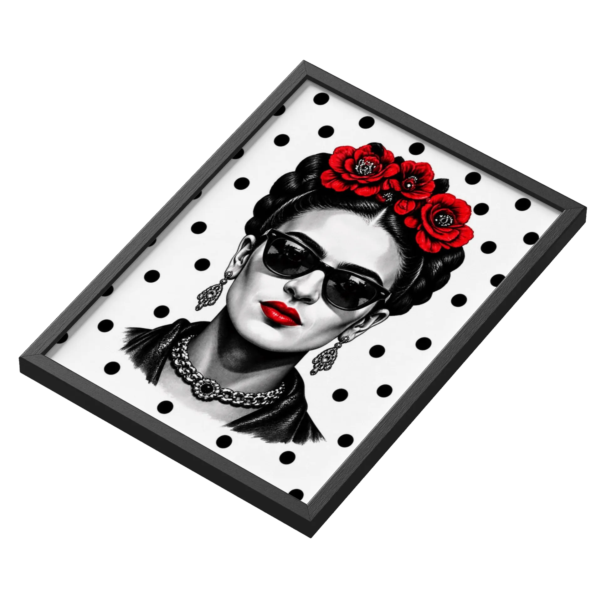 Quadro A3 personalizado Com Vidro Frida Kahlo - Imagem 3
