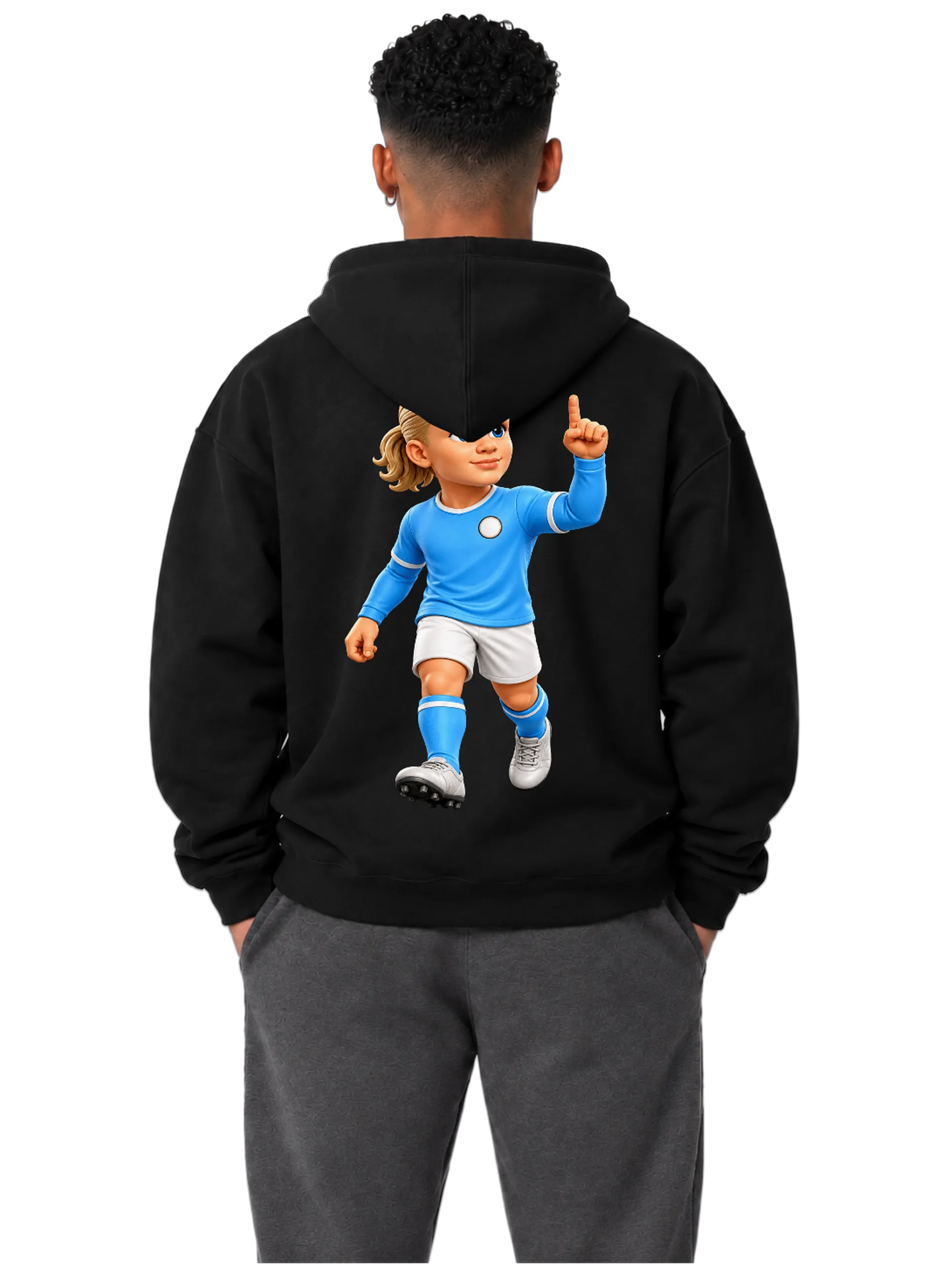Blusa Moletom Canguru Menina Jogadora em Estilo 3D Etison - Imagem 4