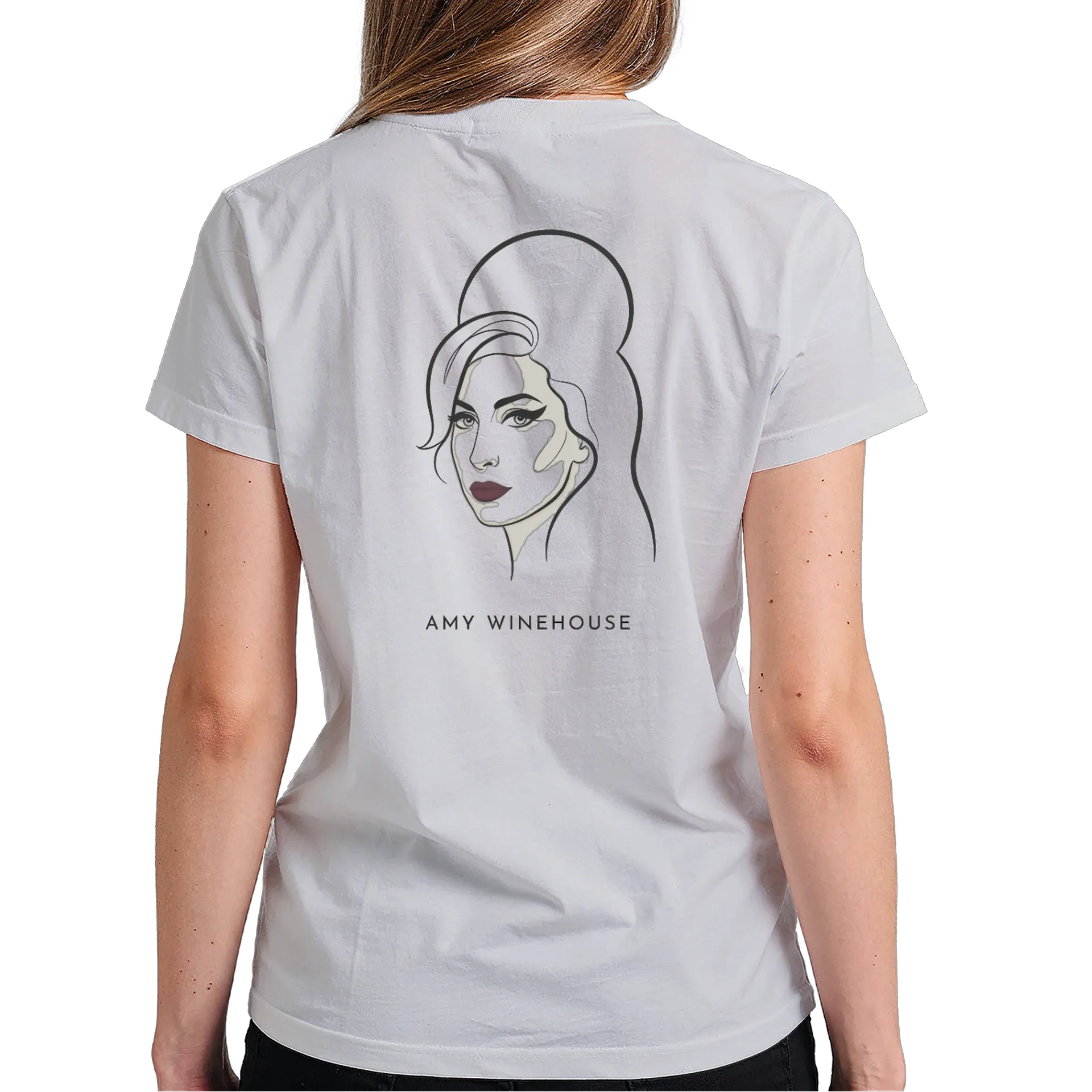 Camiseta Estampa Tipográfica Amy Winehouse 100% Algodão de Caneca Store — imagem 5 de 6
