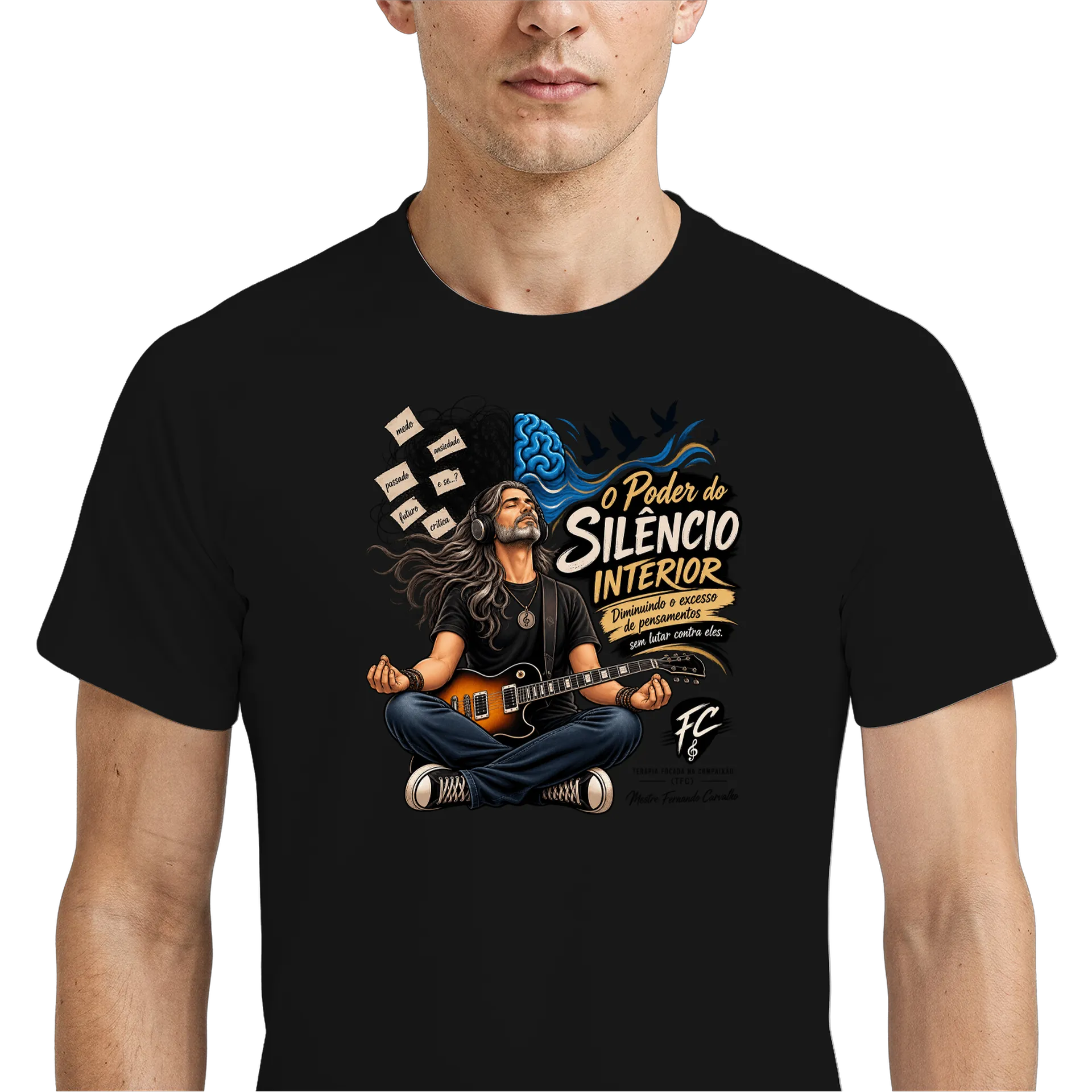 Camiseta Dry Fit Mulher Silêncio Interior Estampa - Imagem 4