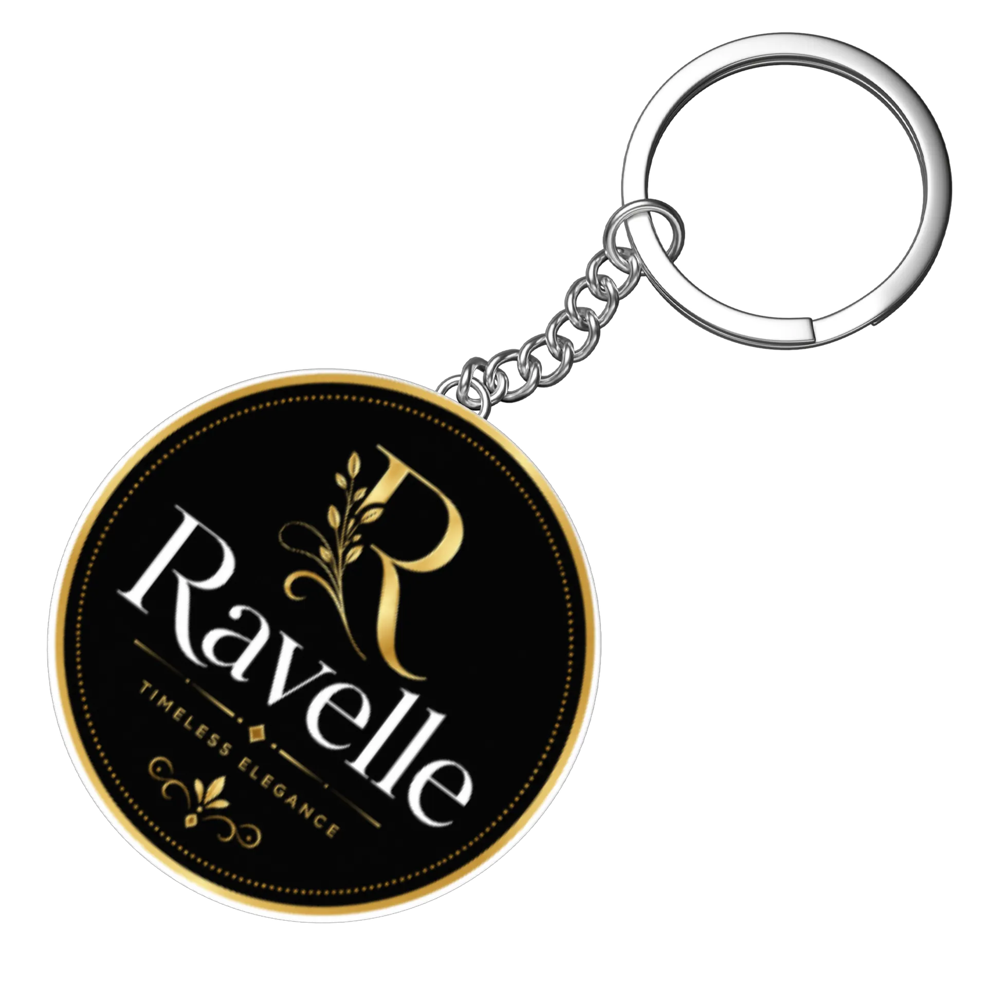 Chaveiro MDF Logotipo Ravelle Elegância 5x5cm - Imagem 4