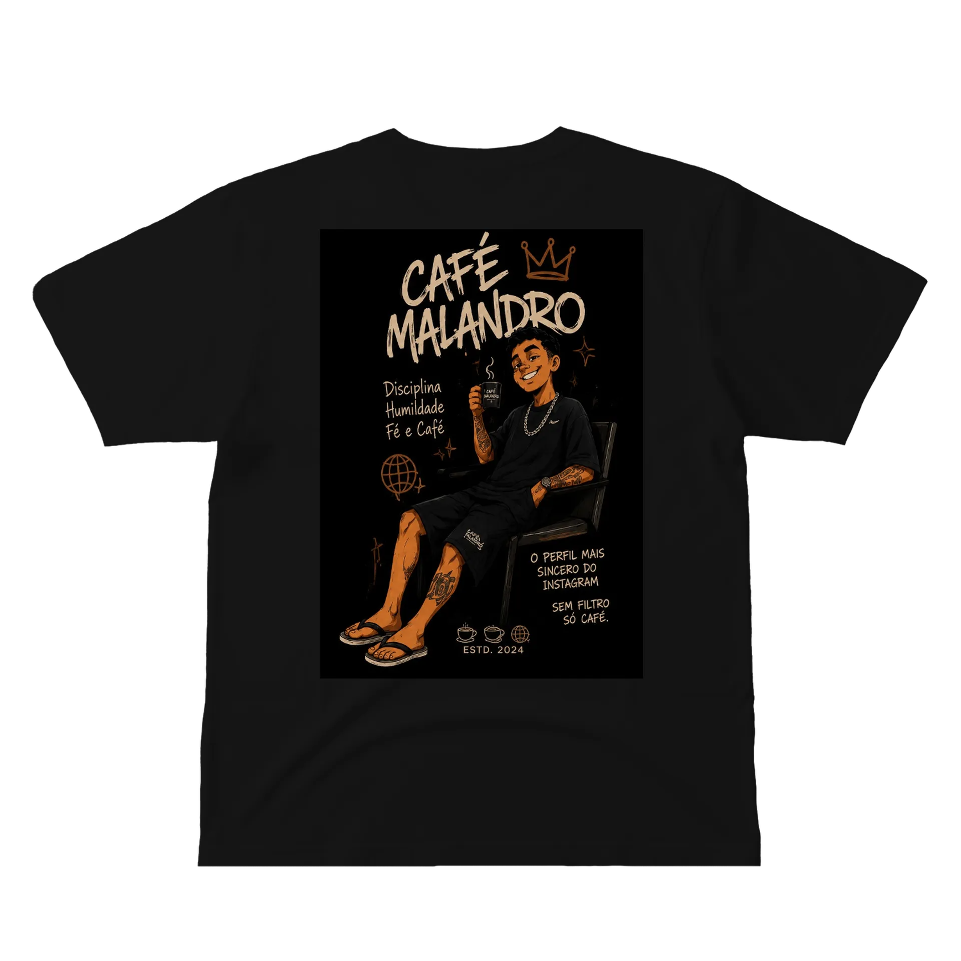 Camiseta personalizada de Café malandro ☕