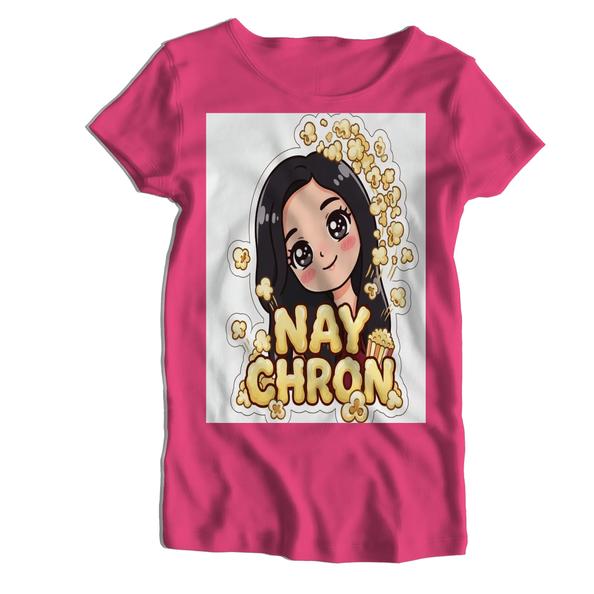 Camiseta Babylook Nay Chon Cartoon Pipoca 100% Algodão - Imagem 1