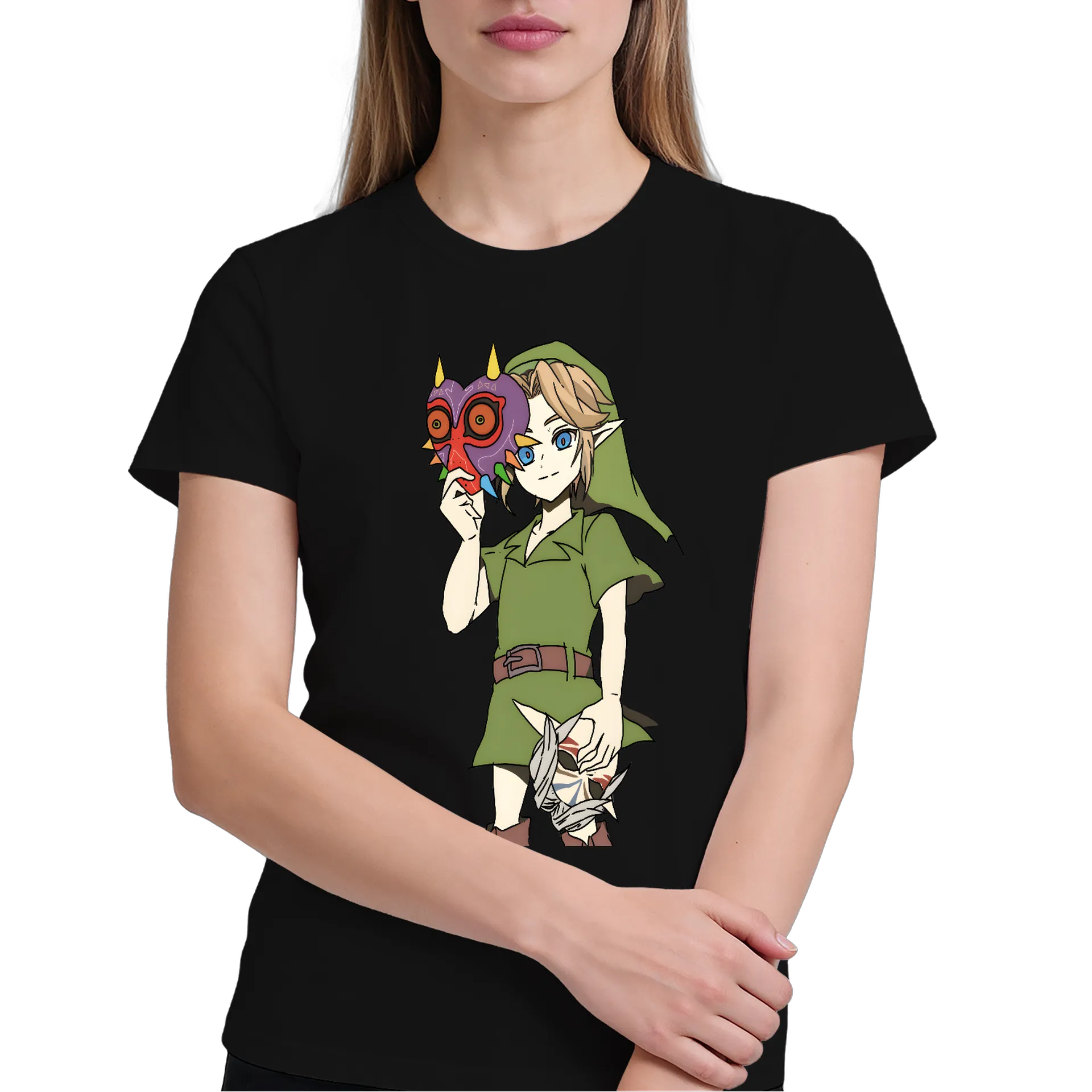 Camiseta Estampa Link Verde Algodão 100% - Imagem 4