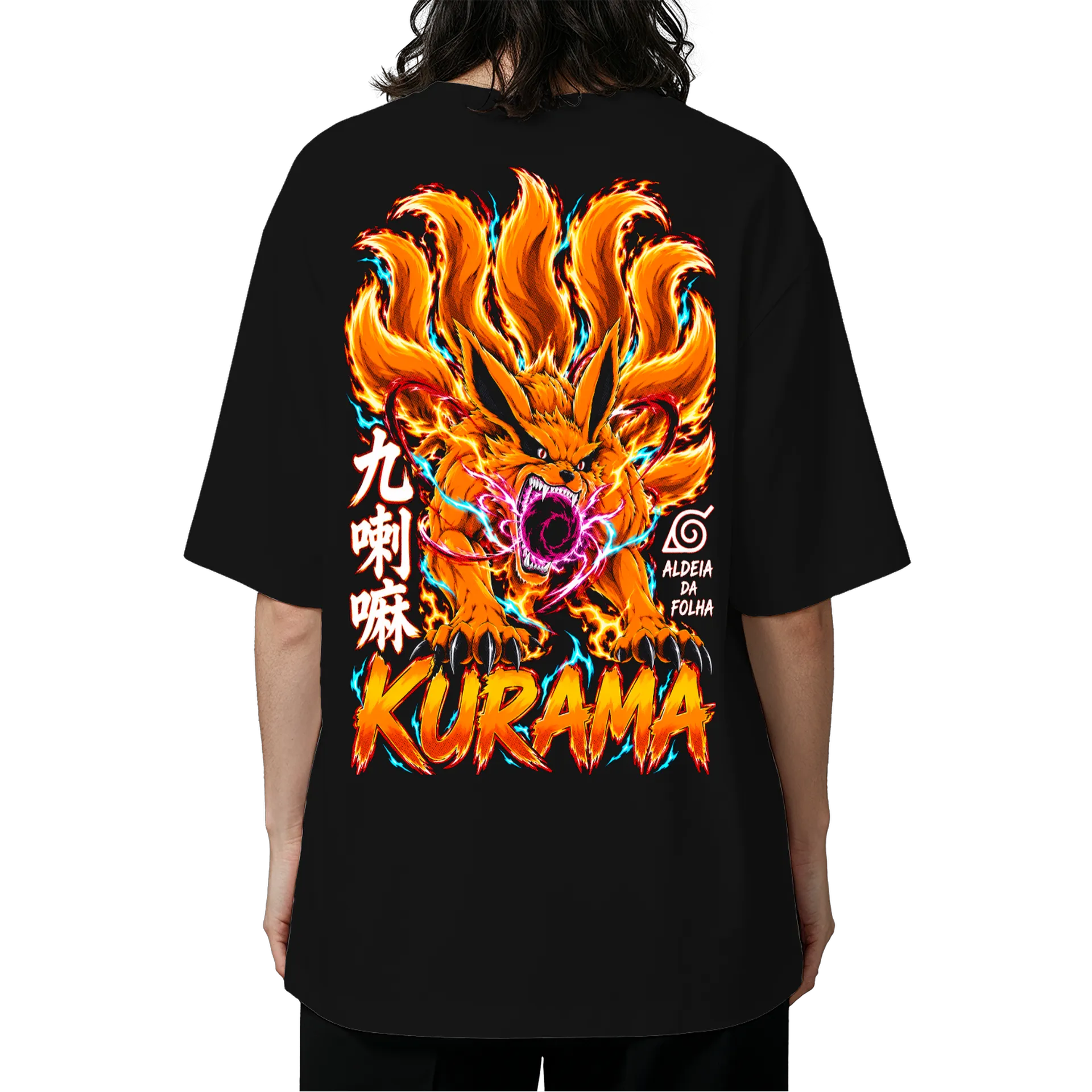 Camiseta Oversized Kurama Anime Naruto Premium - Imagem 5