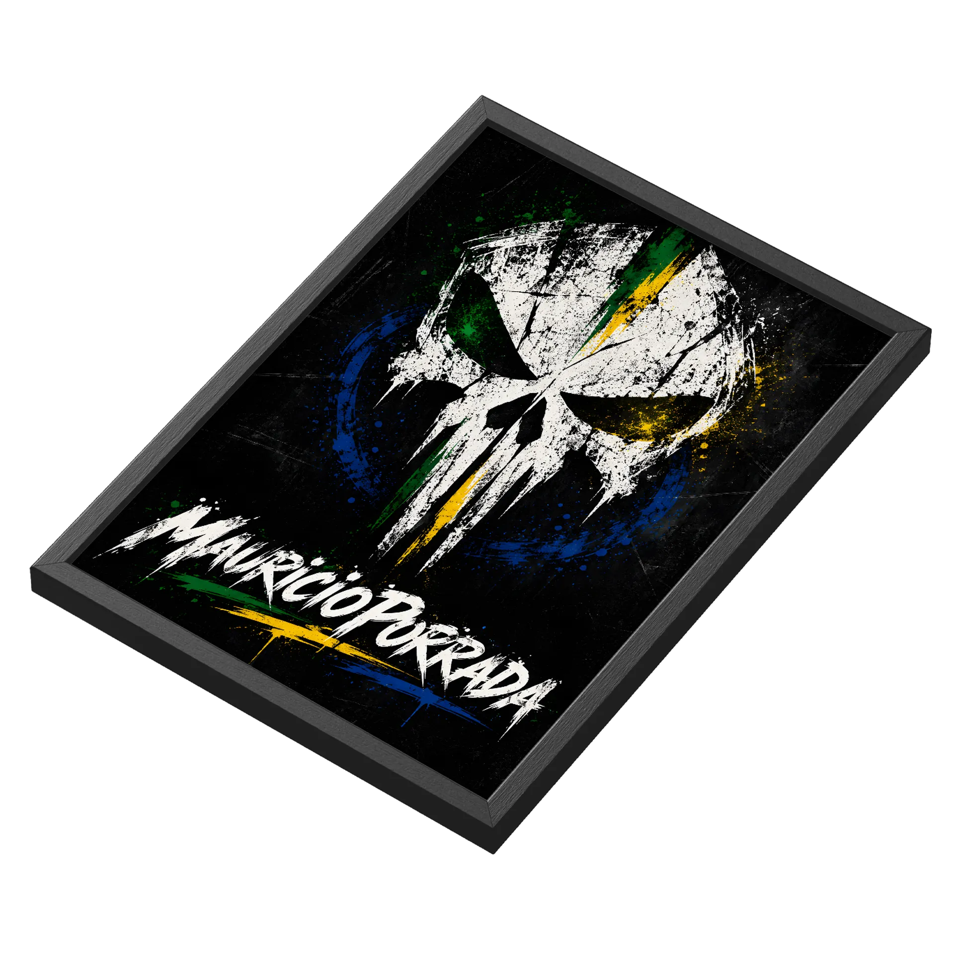 Quadro A3 Justiceiro Porrada Com Vidro de MauricioPorrada — imagem 3 de 3