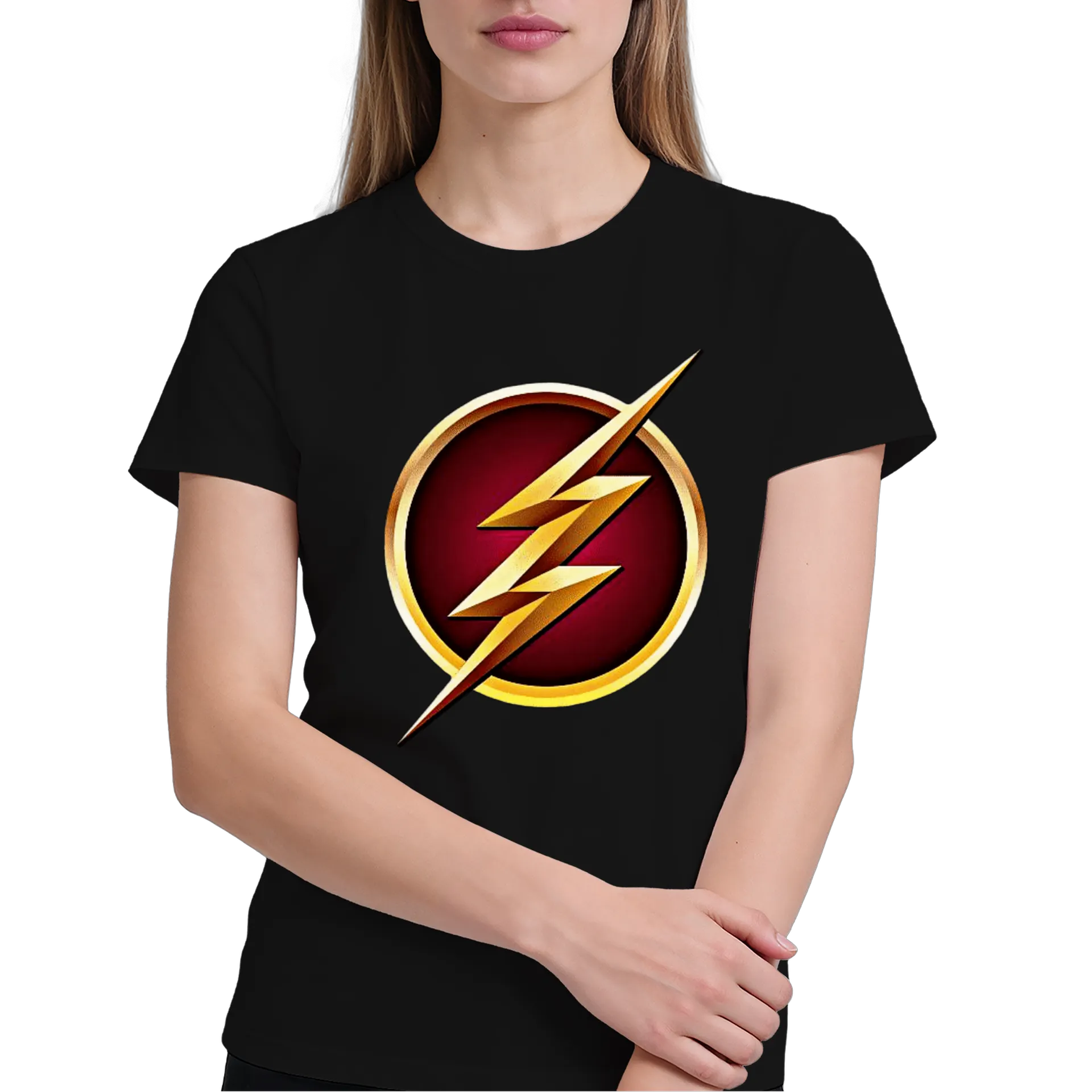 Camiseta Estampa Relâmpago Vermelho 100% Algodão - Imagem 4
