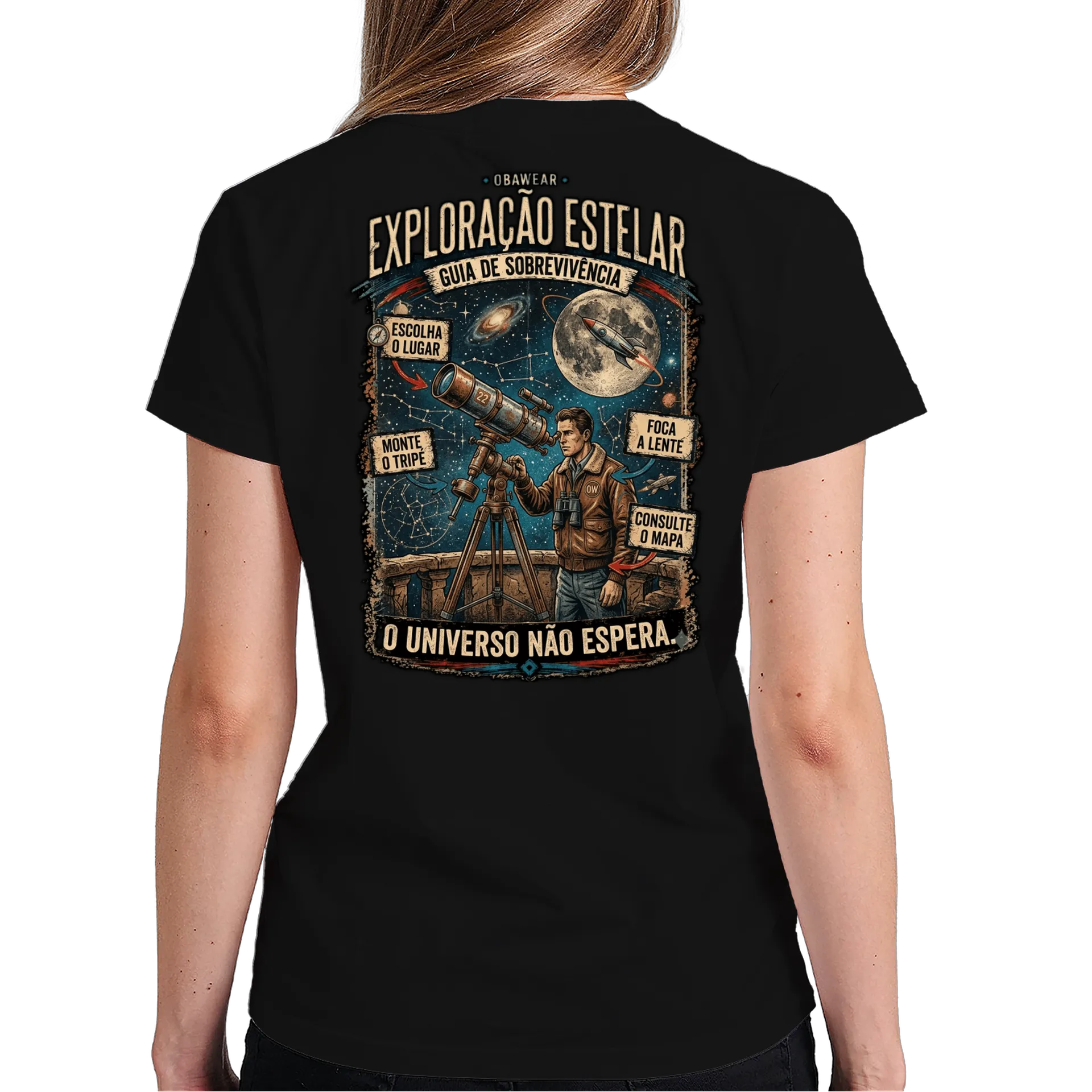 Camiseta OBAWEAR Exploração  Espacial  - Imagem 5