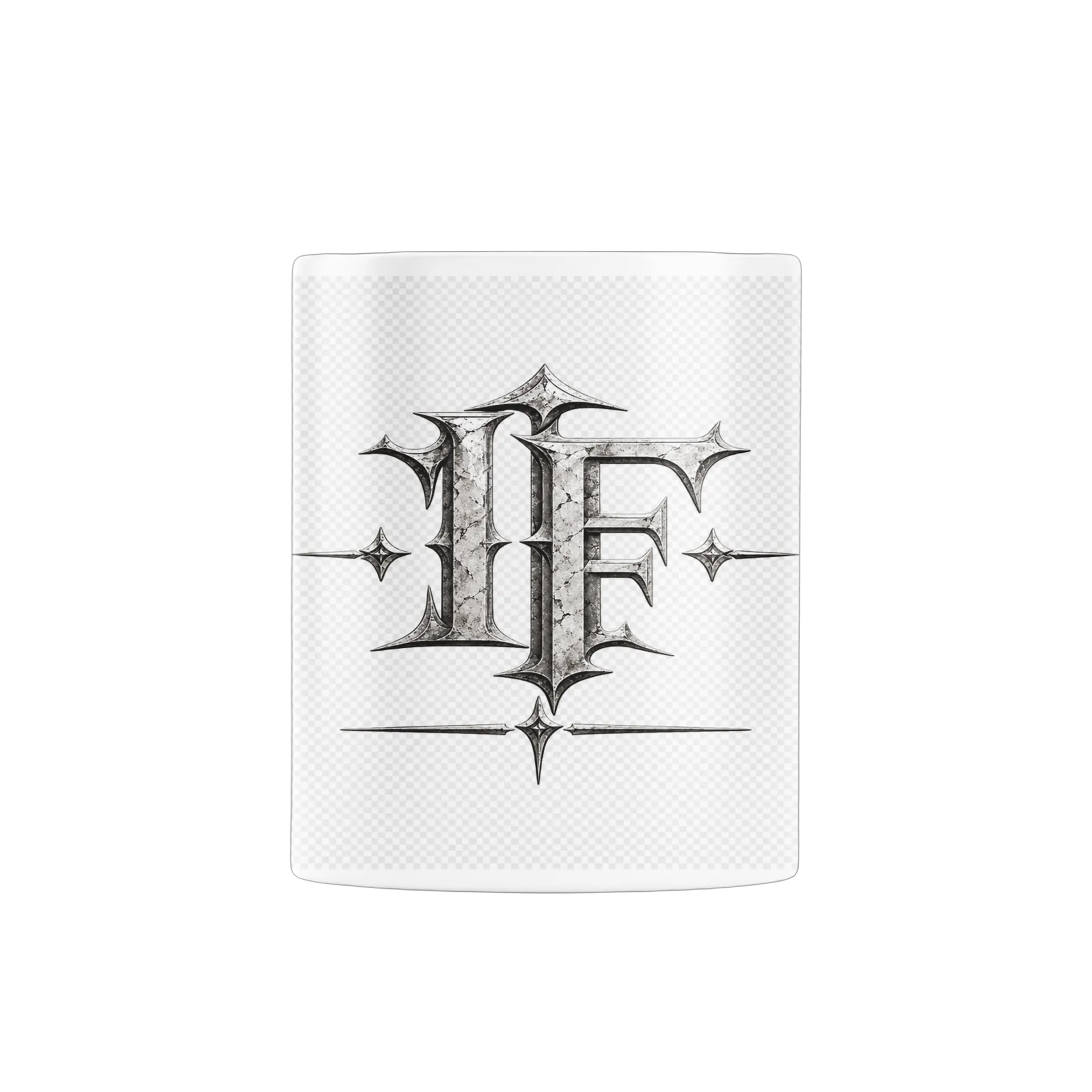 Caneca Monograma Ornamental Cinza e Preto 325ml de IronFitStreet — imagem 2 de 4