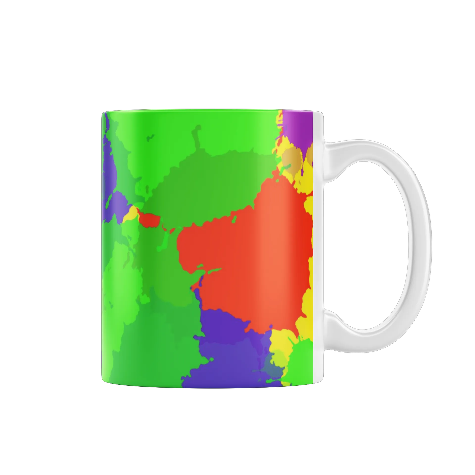 Caneca Porcelana Abstrata Color Blocks 325ml - Imagem 1