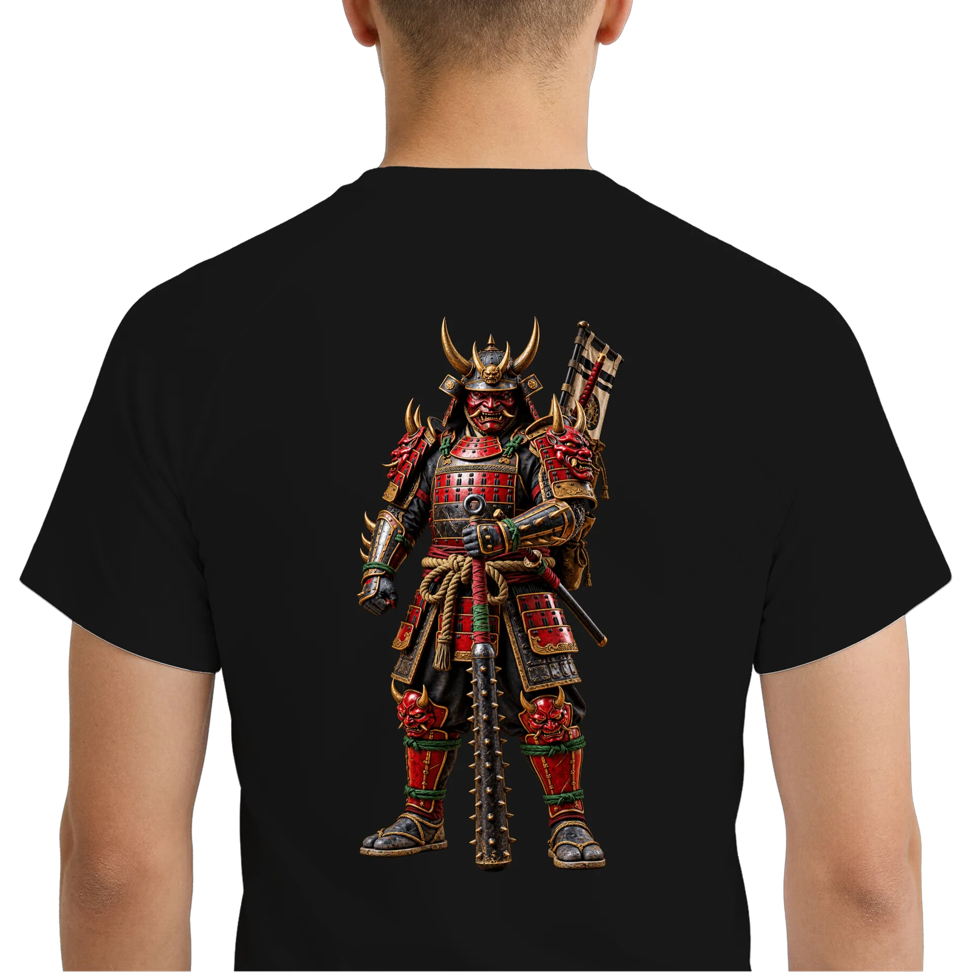 Camiseta Dry Fit Samurai Oni Armadura Japonesa Respirável - Imagem 6