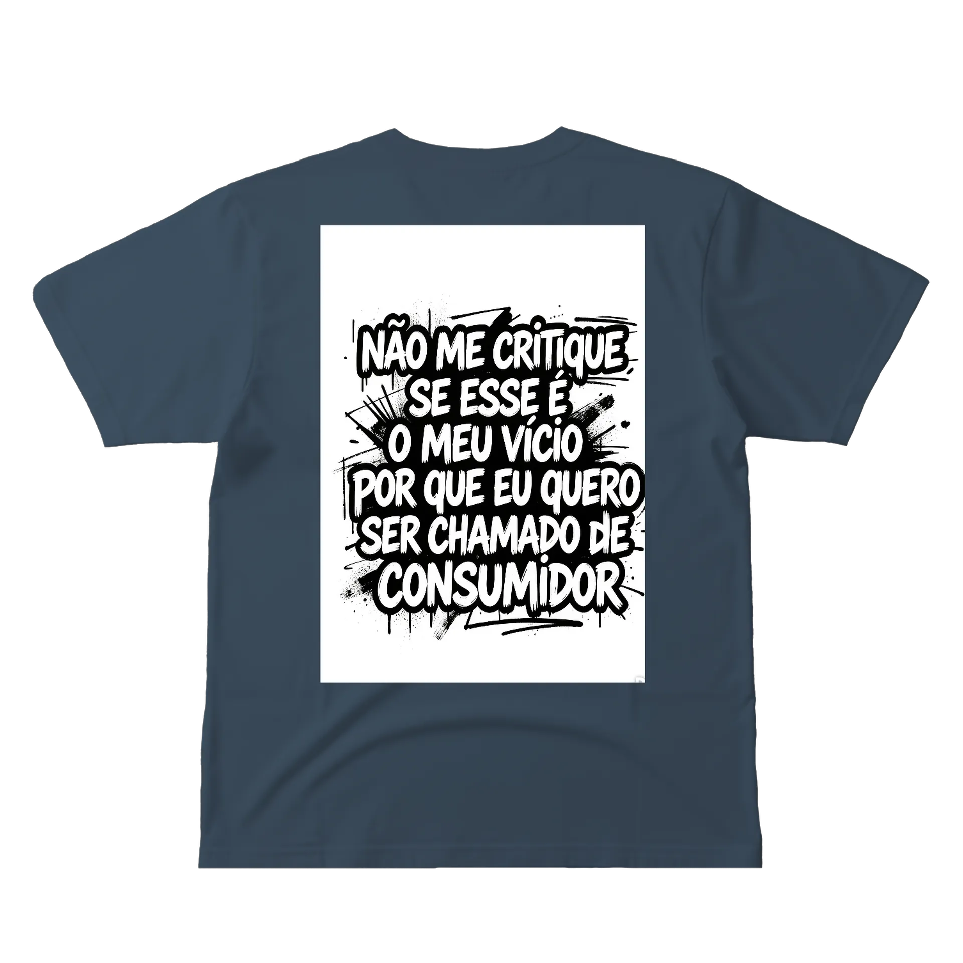Camiseta Viciados em Games 100% Algodão Azul Marinho - Imagem 3