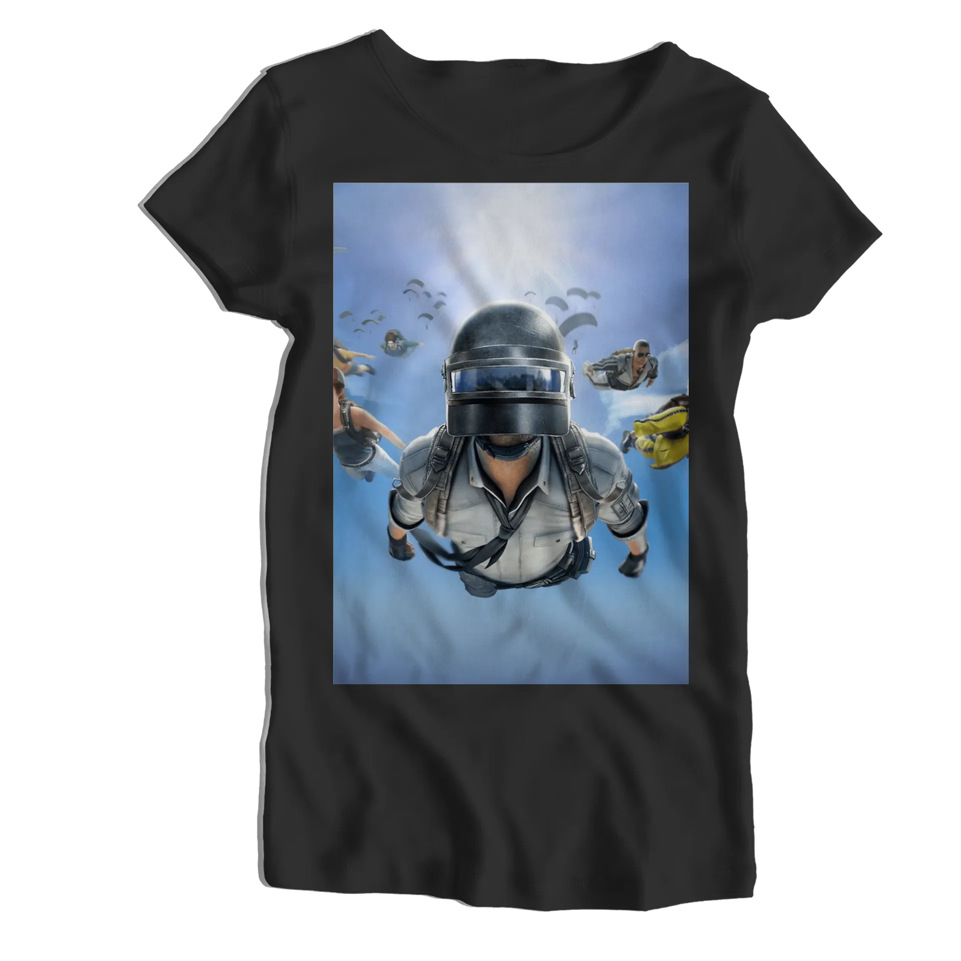 Camiseta Babylook Paraquedistas Capacetes Ação 100% Algodão - Imagem 1