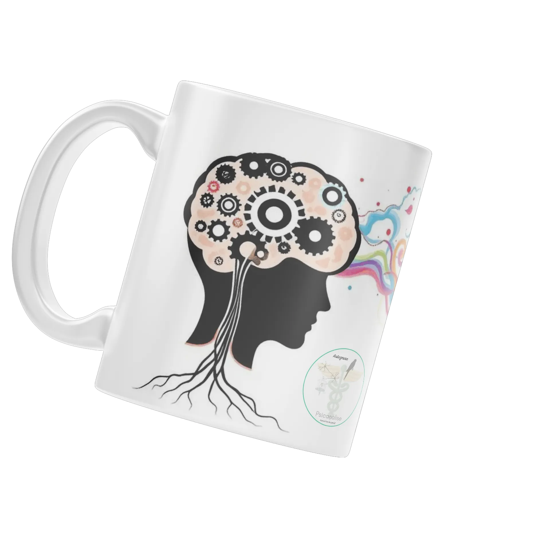 Caneca Porcelana Mente Criativa Branco 325ml - Imagem 3