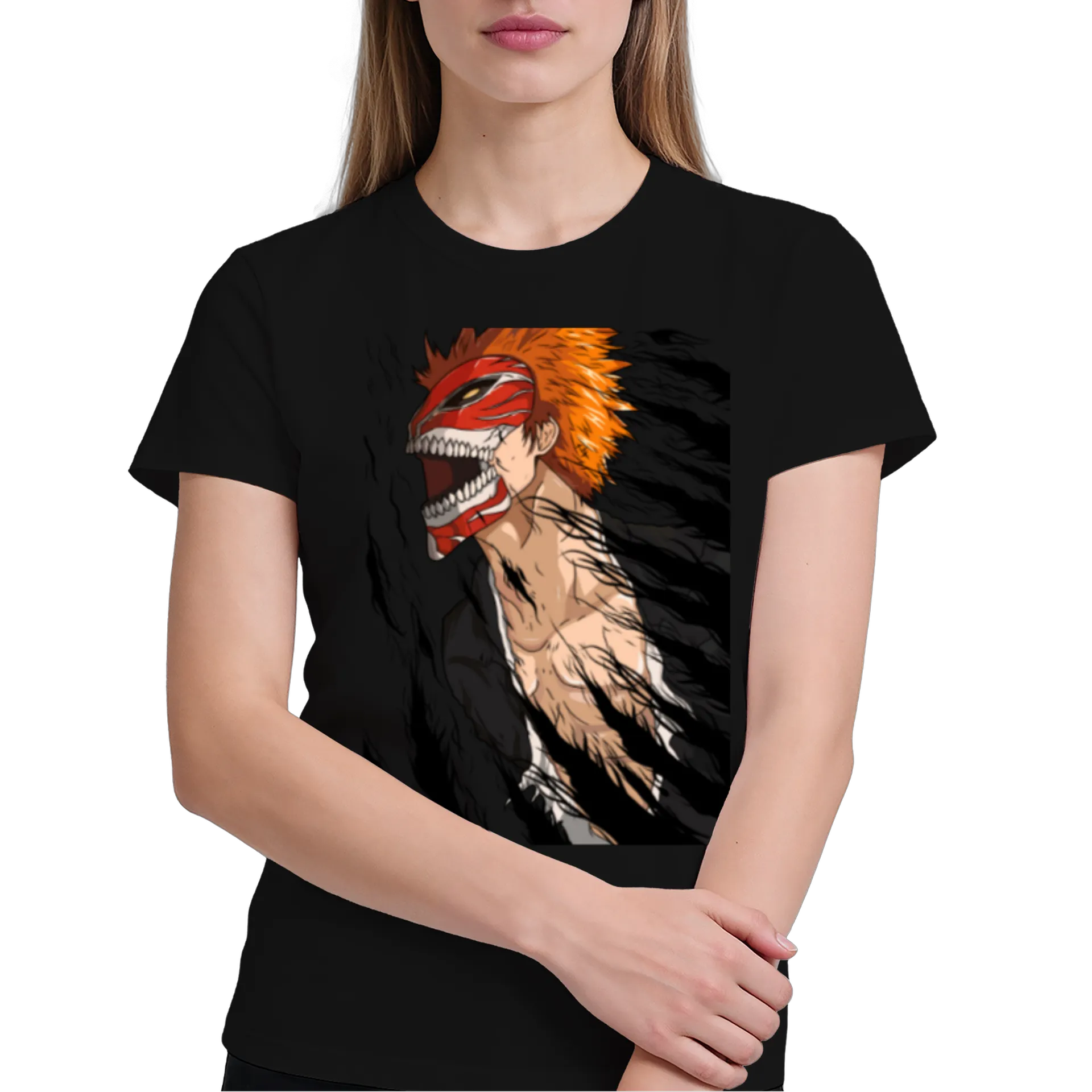 Camiseta Estampa Anime Máscara Vermelha 100% Algodão - Imagem 4