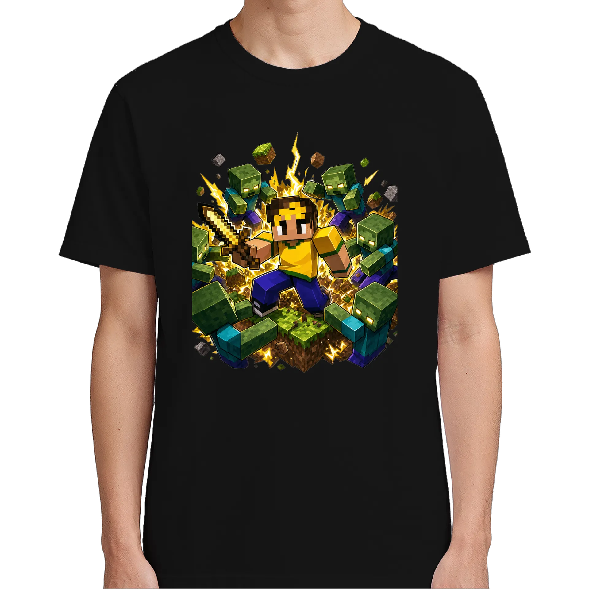 Camiseta Minecraft Apocalipse Zumbi 🔥 Atleta Oficial - Imagem 5