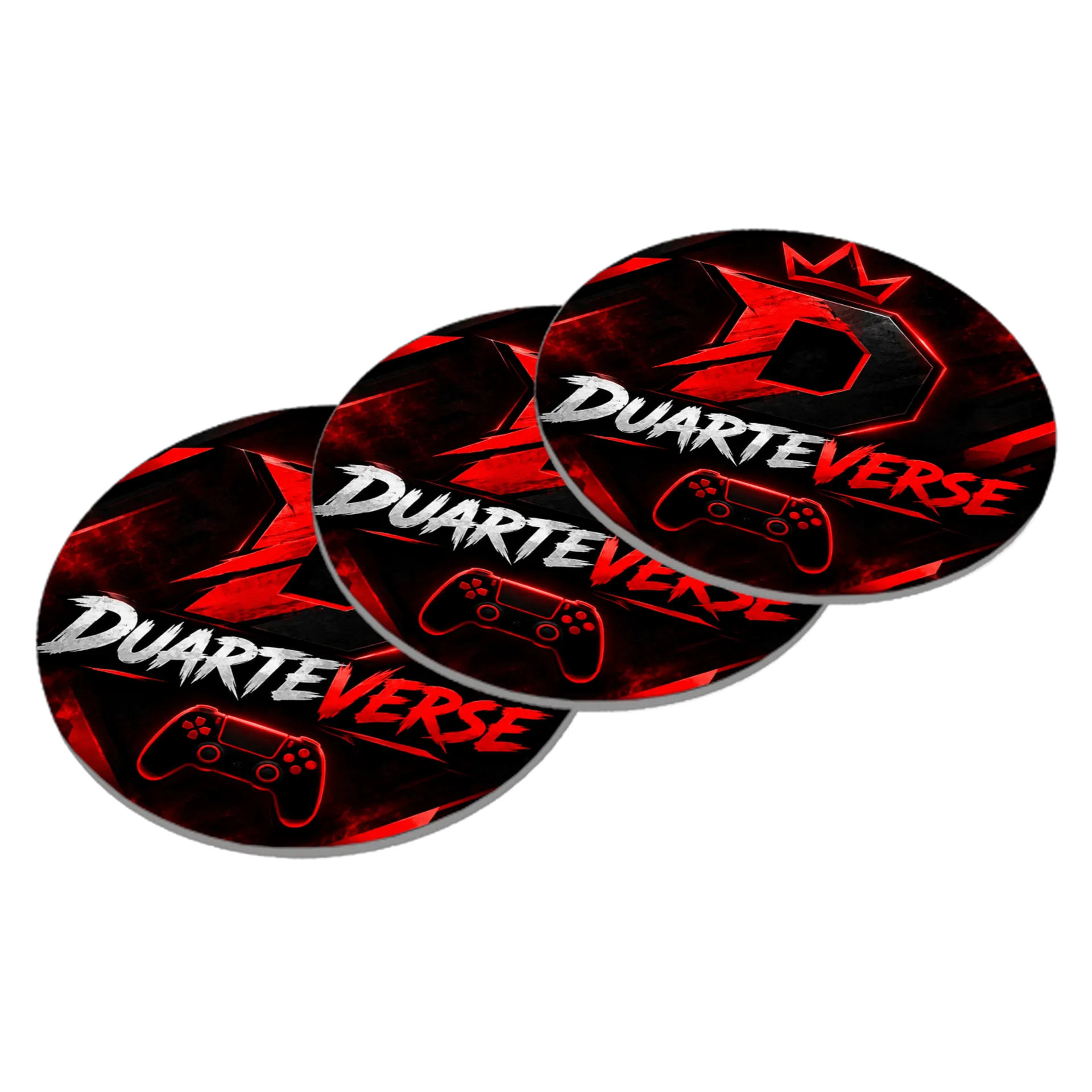 Porta-copo MDF Duart Verse Estampa Vermelha de Guilherme Duarte  — imagem 2 de 3