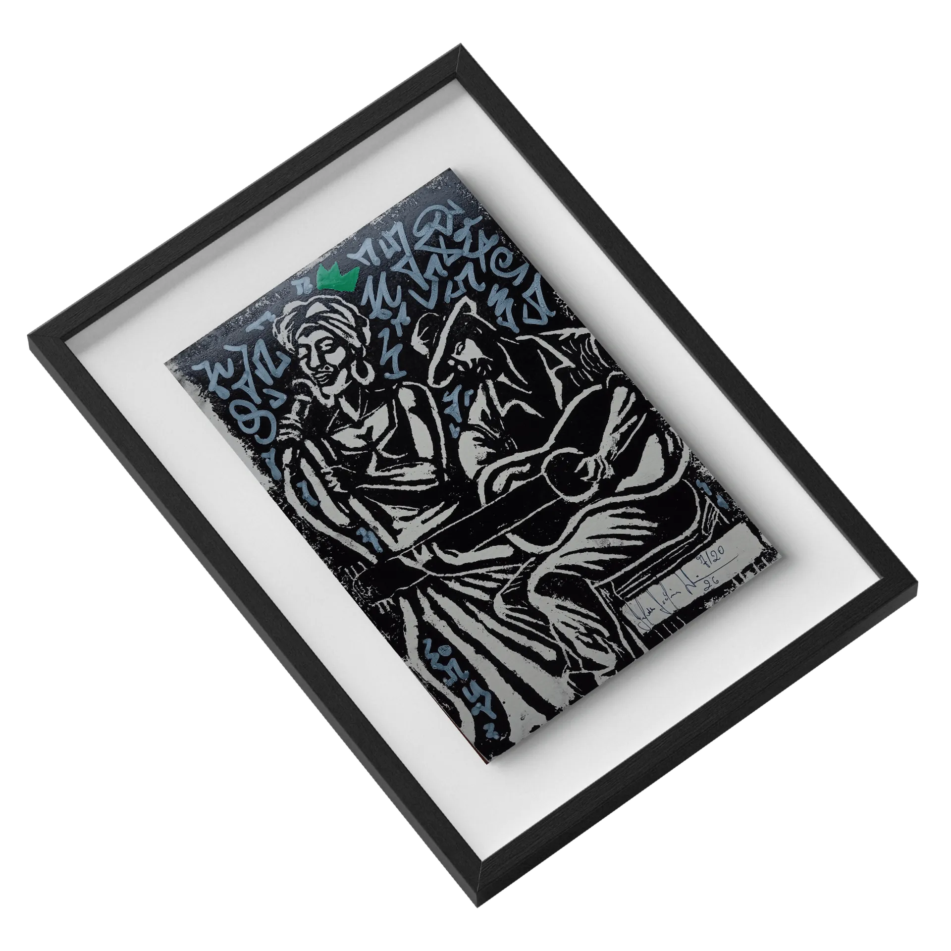 Quadro A3 Canto, Coroa e Violão Com Vidro - Imagem 2